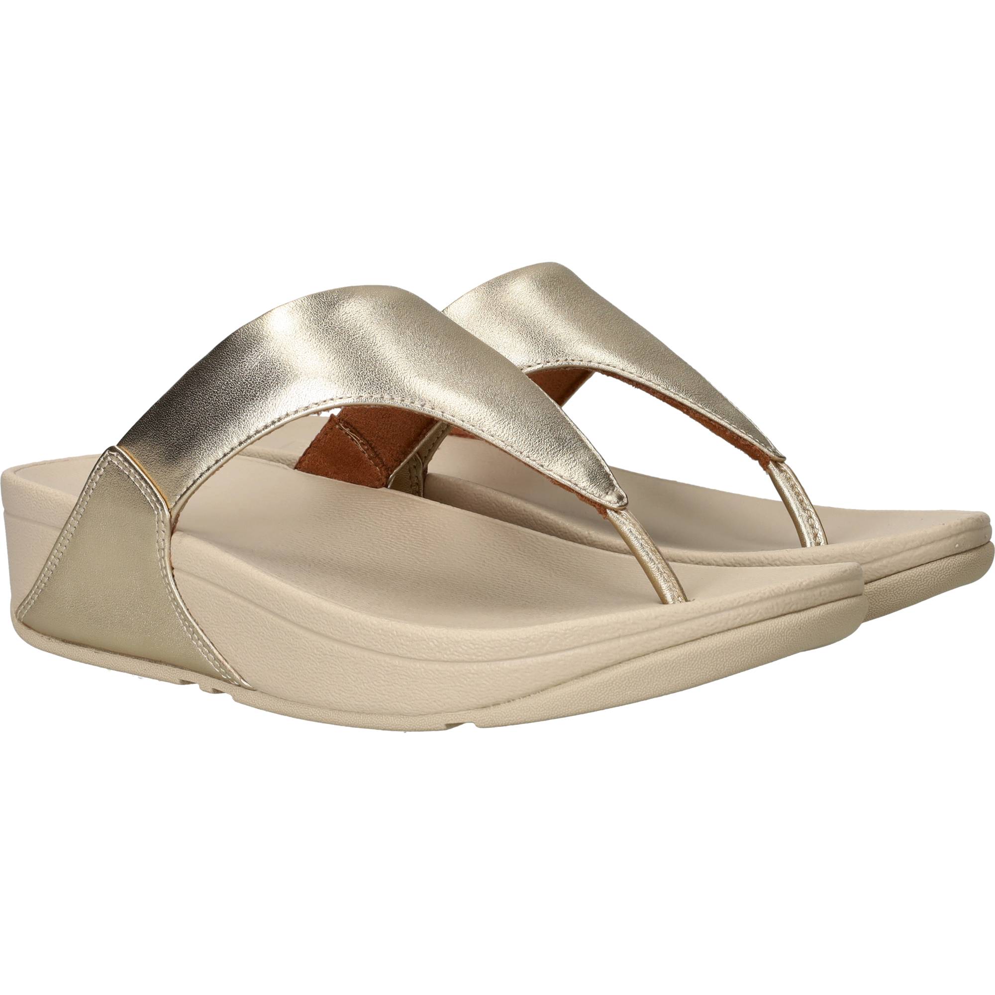 Fitflop Lulu Teenslippers Dames Goud, slipper voor dames – foto 2