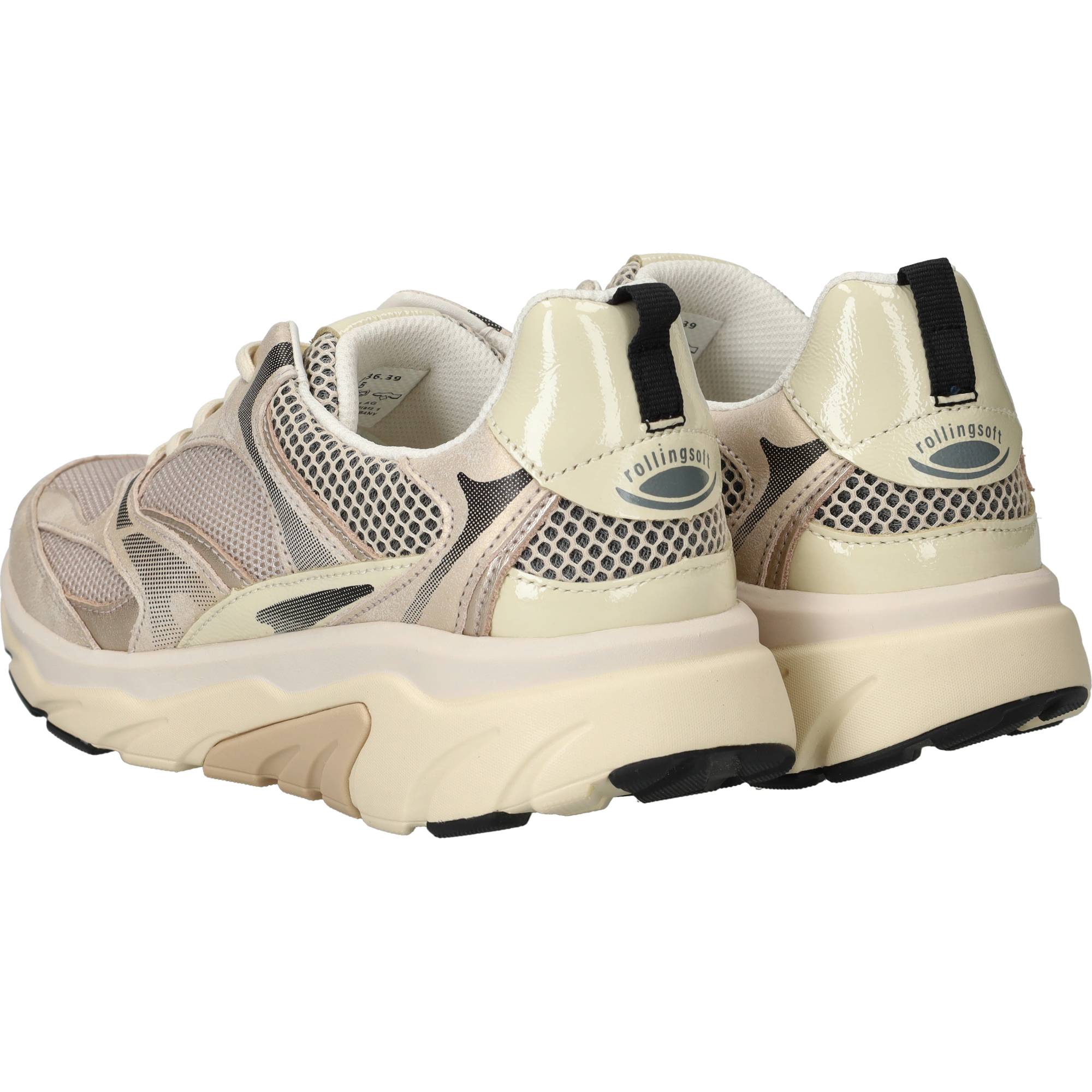 Gabor Rollingsoft Sneakers Dames Beige, sneaker voor dames – foto 3