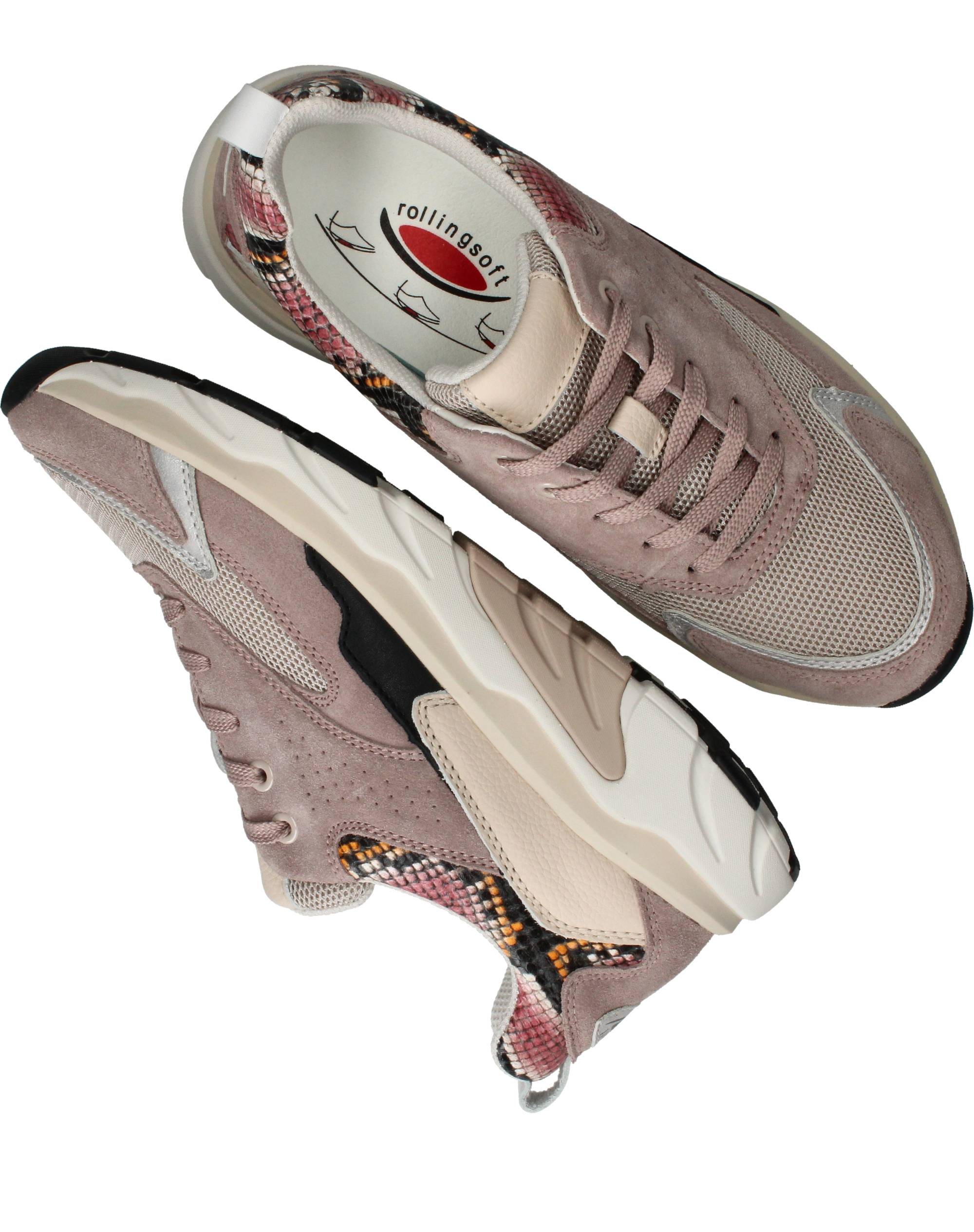 Gabor Rollingsoft Sneakers Dames Roze, sneaker voor dames – foto 4
