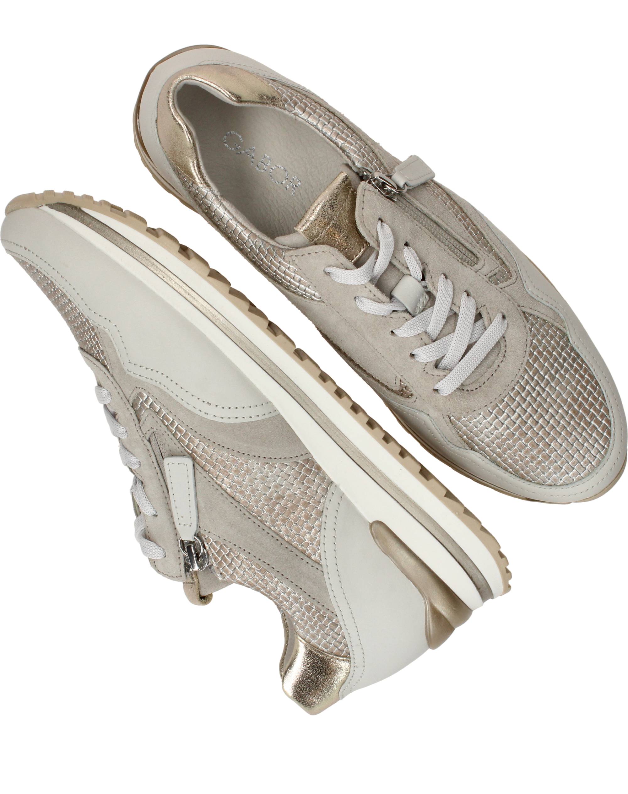 Gabor Sneakers Dames Beige, sneaker voor dames – foto 4