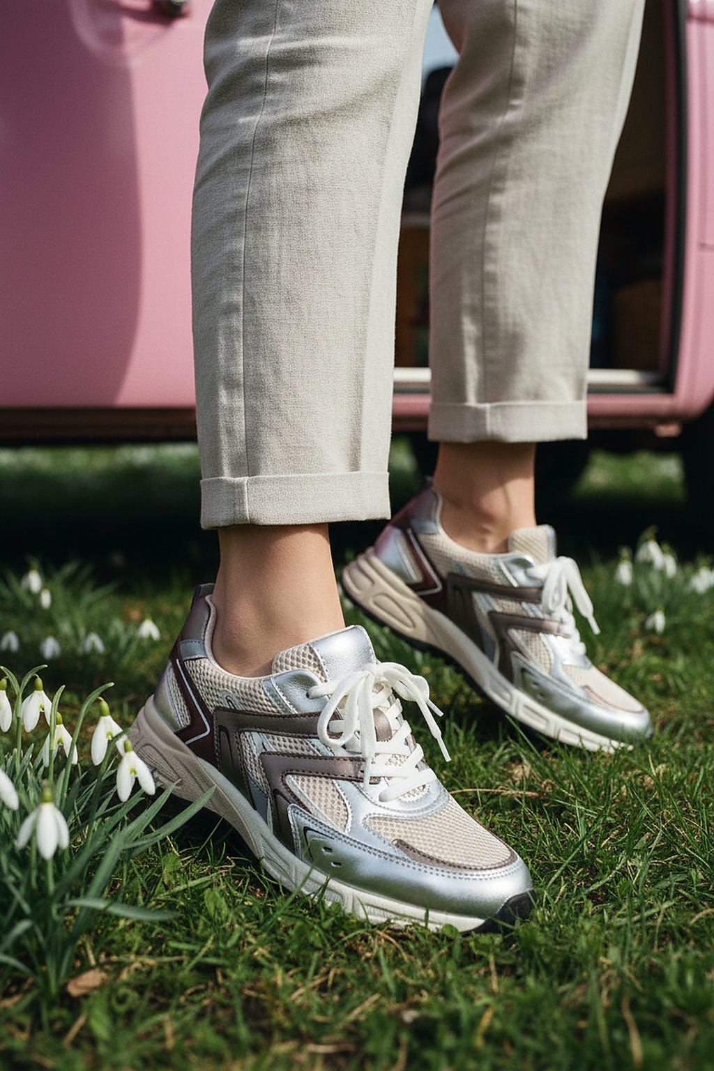 Gabor Sneakers Dames Zilver, sneaker voor dames – foto 2