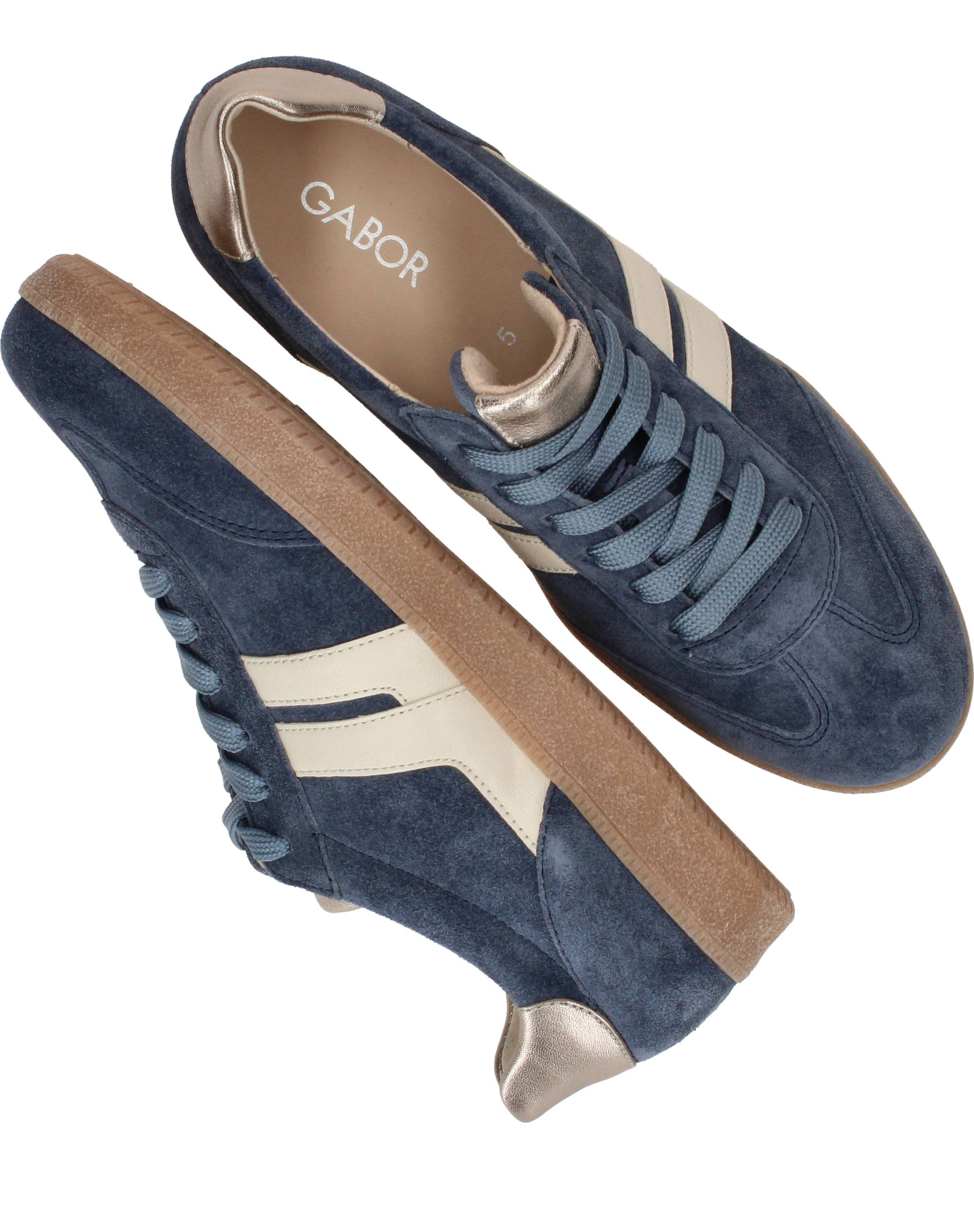Gabor Sneakers Dames Blauw, sneaker voor dames – foto 4