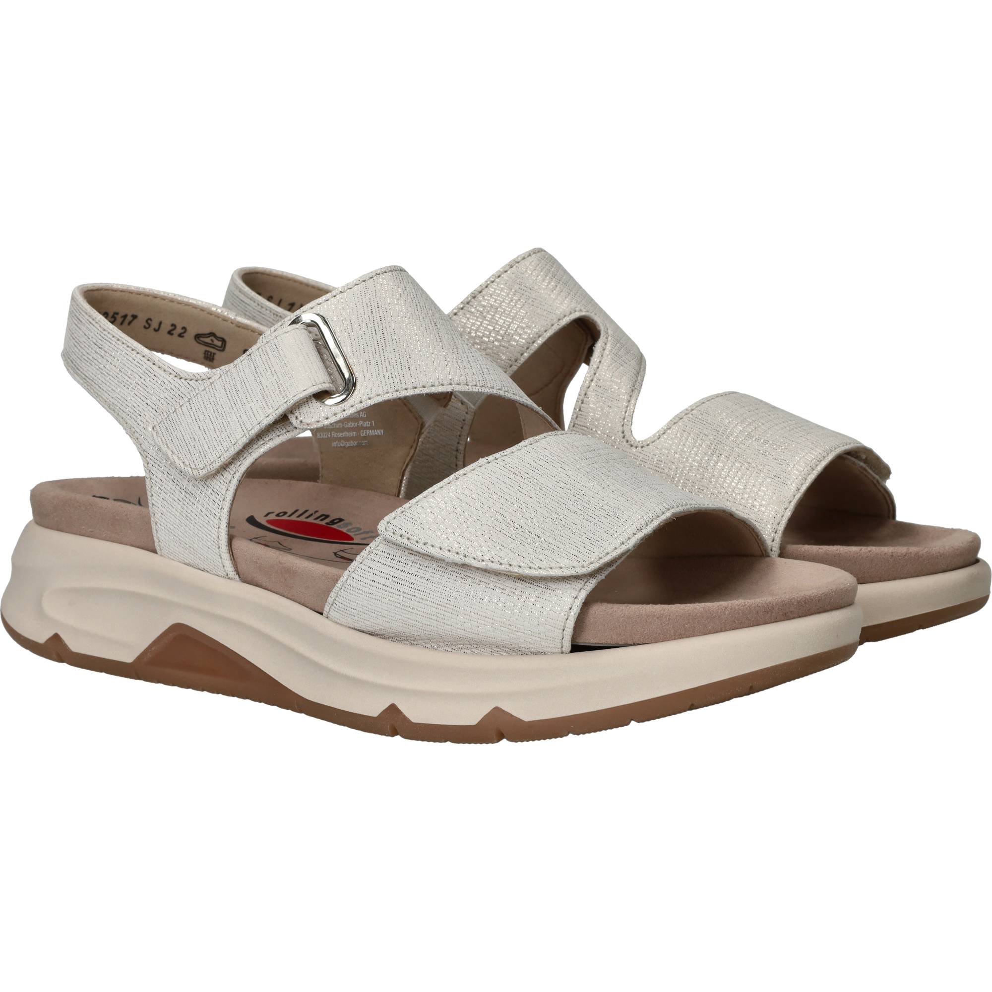 Gabor Rollingsoft Sandalen Dames Wit, sandaal voor dames – foto 2