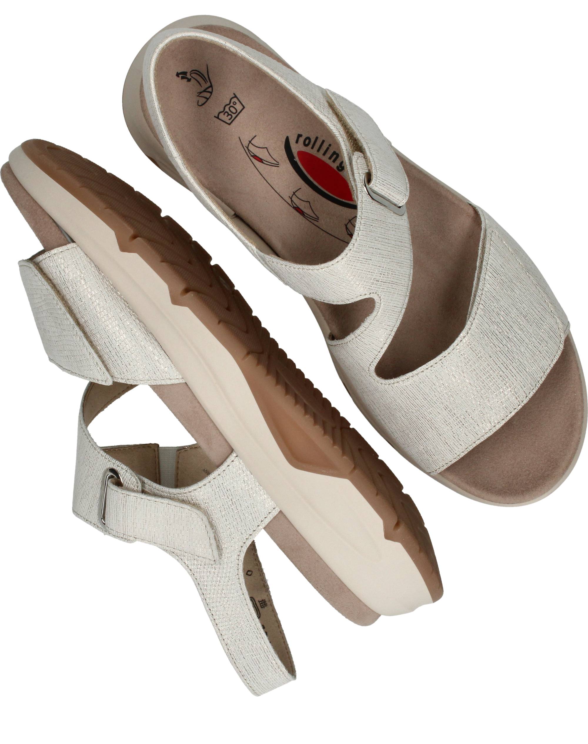 Gabor Rollingsoft Sandalen Dames Wit, sandaal voor dames – foto 4