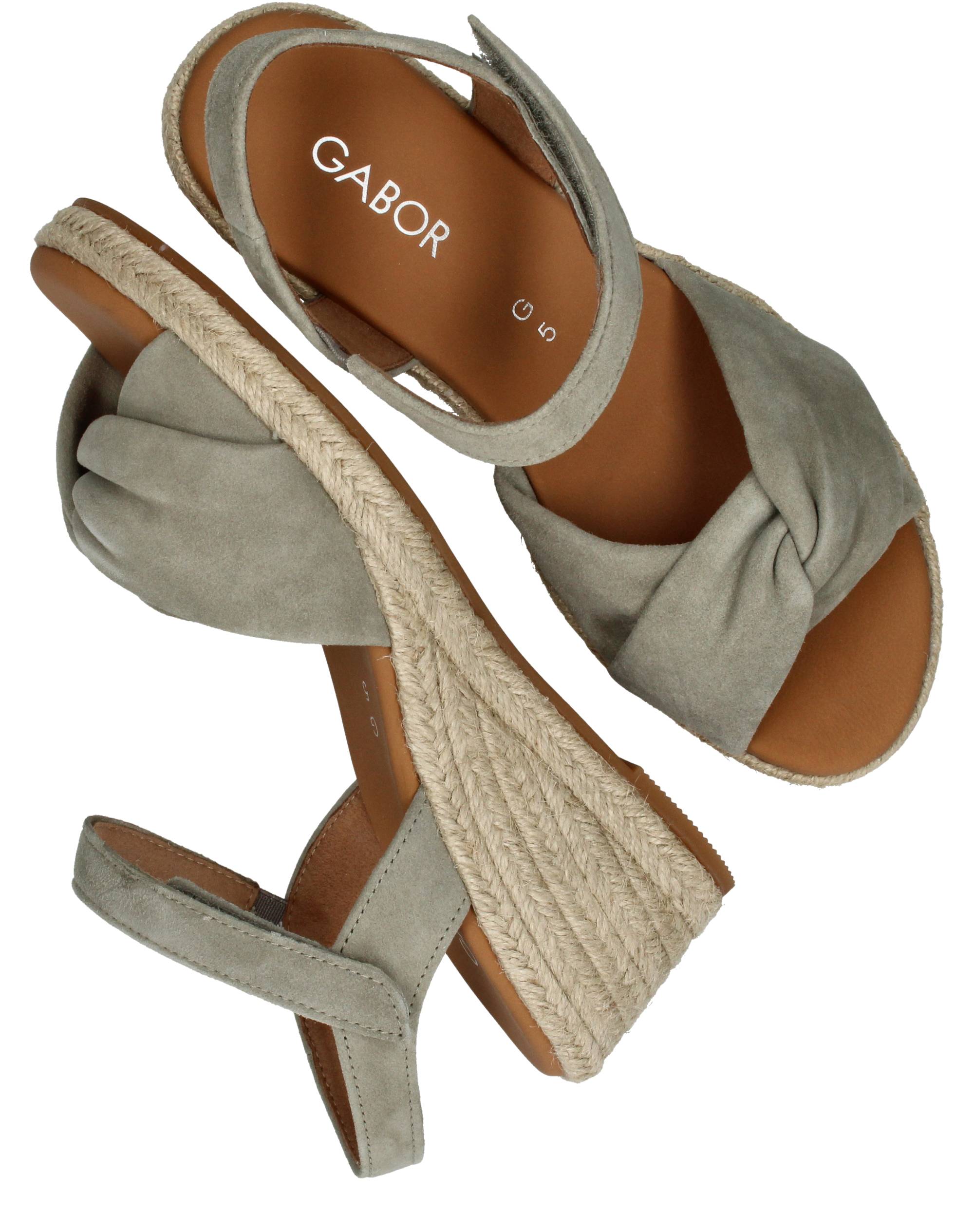 Gabor Espadrilles Dames Grijs, espadrille voor dames – foto 4