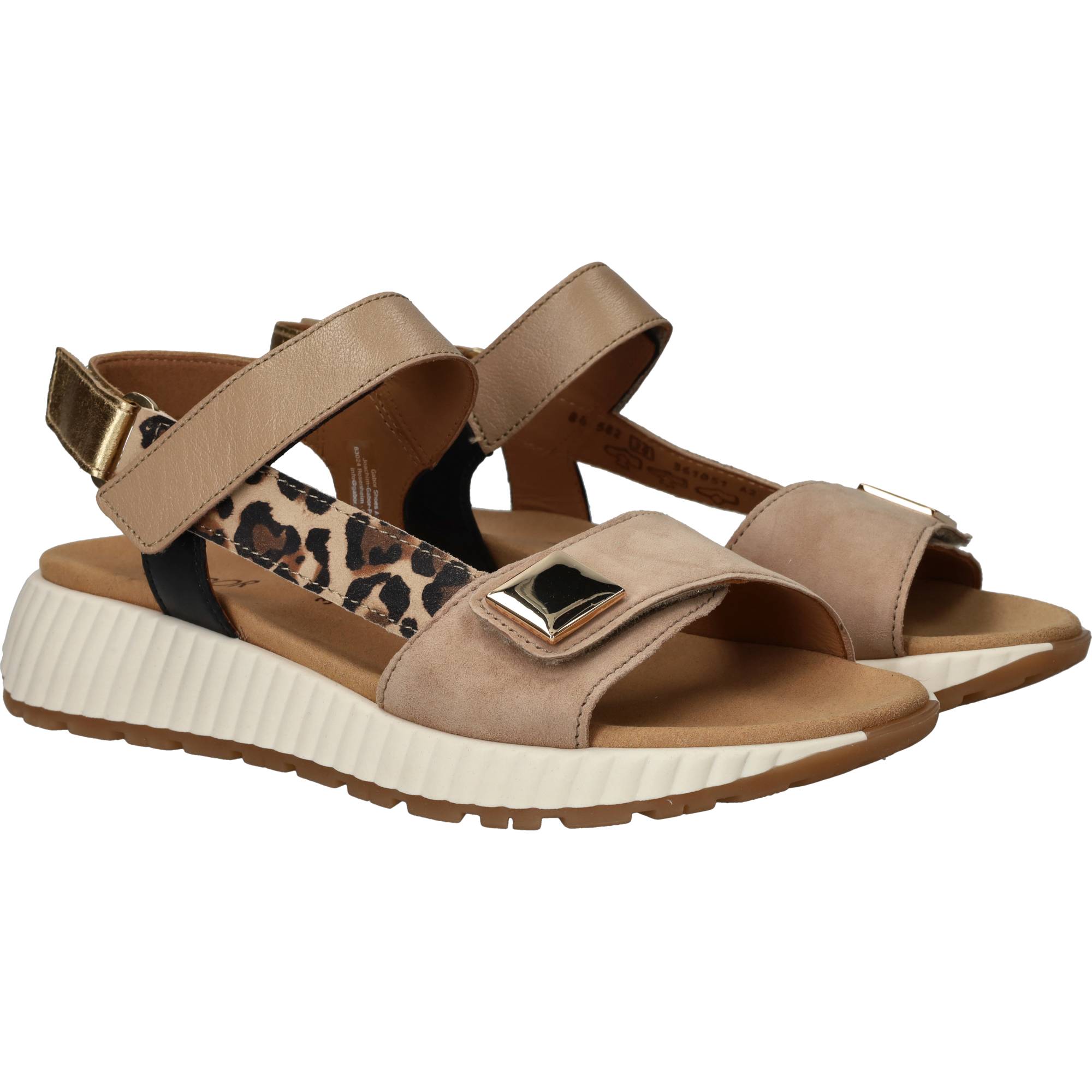 Gabor Sandalen Dames Taupe, sandaal voor dames – foto 2
