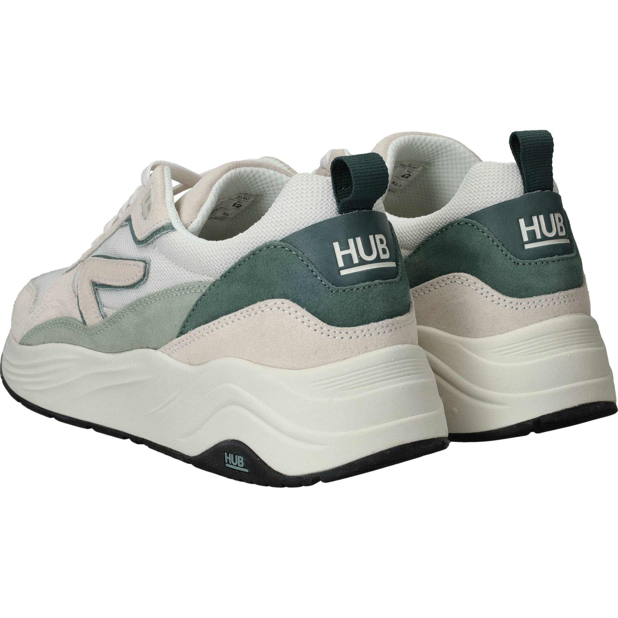 Hub Glide S43 Sneakers Heren Groen, sneaker voor heren – foto 3