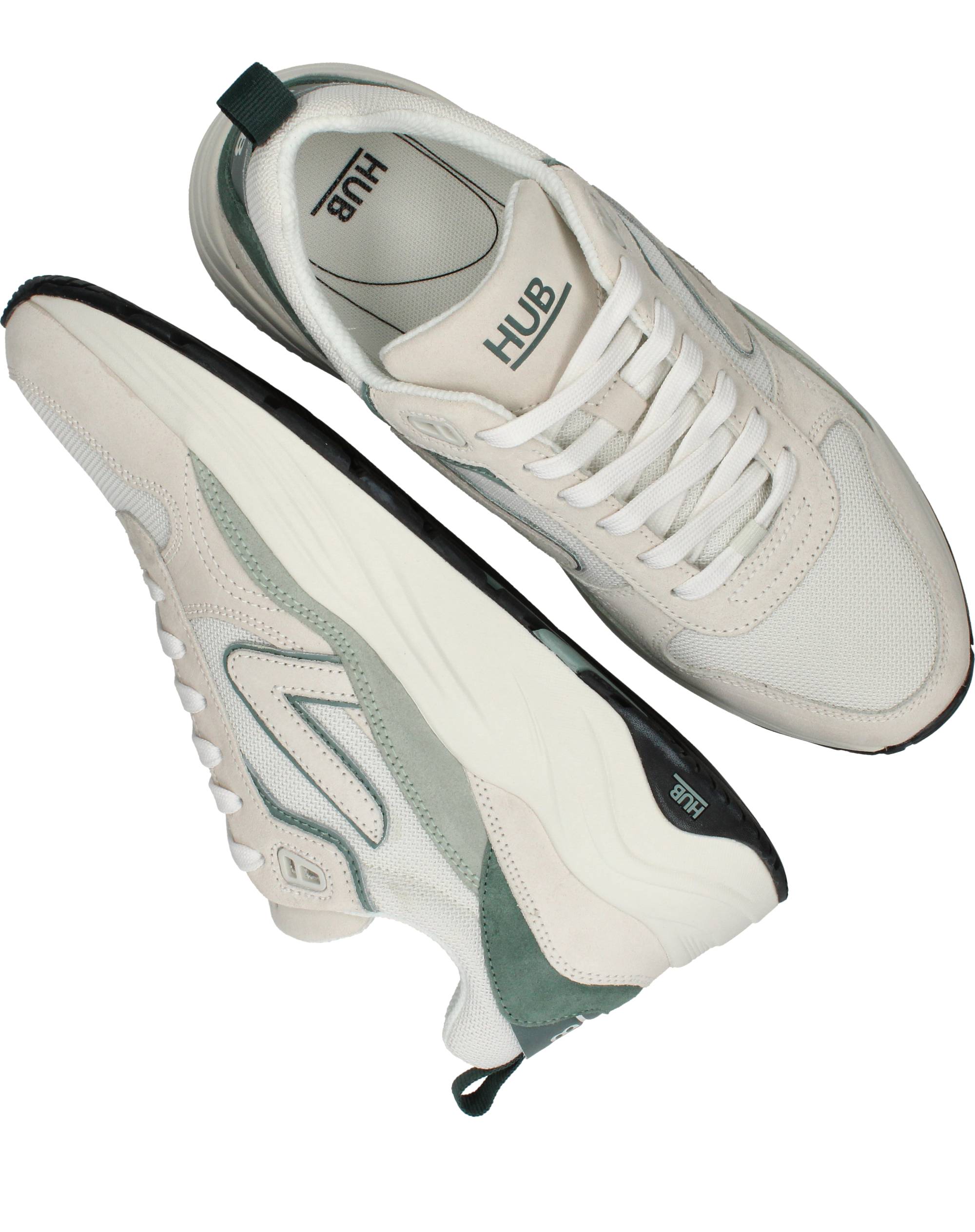 Hub Glide S43 Sneakers Heren Groen, sneaker voor heren – foto 4