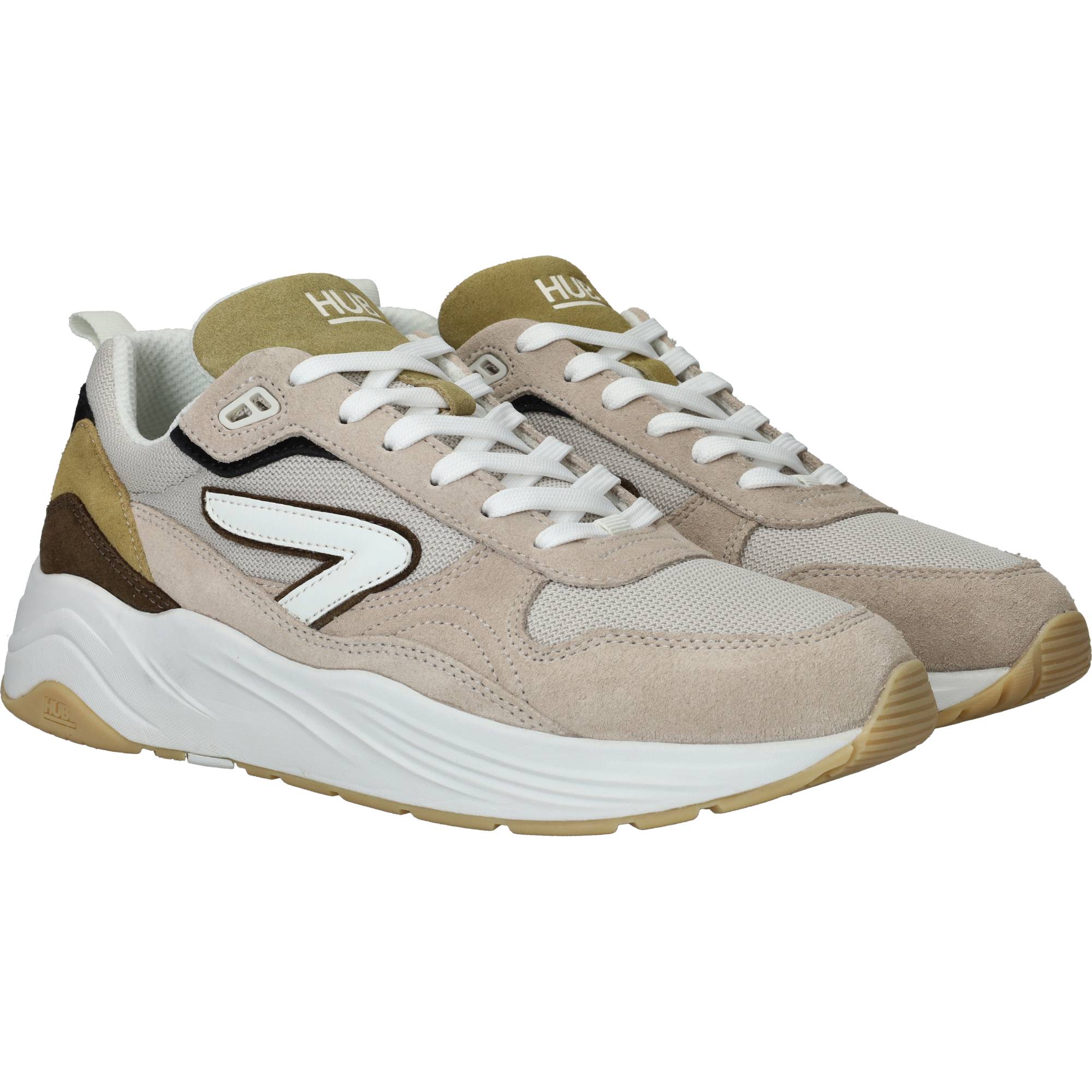 Hub Glide S43 Sneakers Heren Beige, sneaker voor heren – foto 2