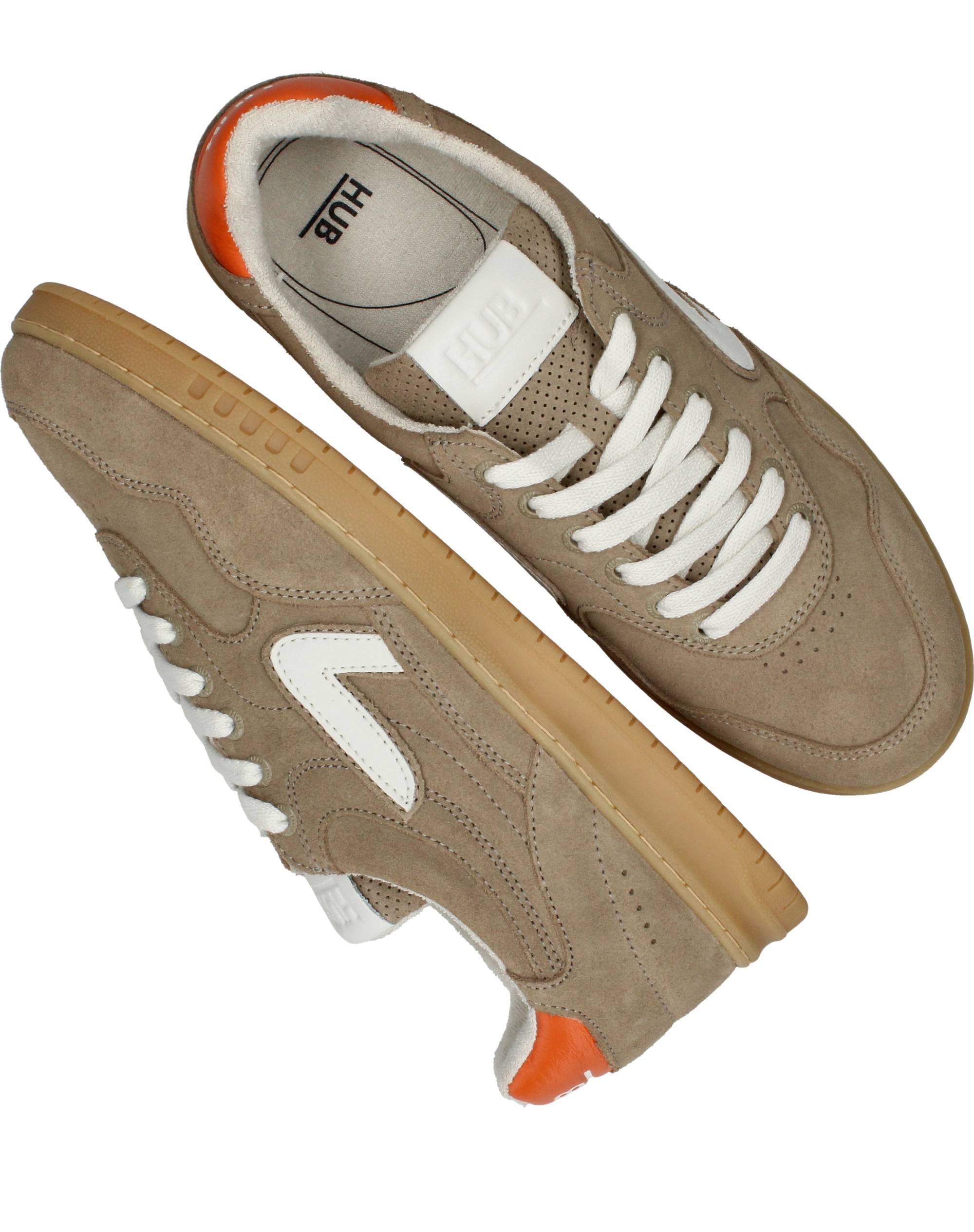 Hub Vancouver Sneakers Heren Taupe, sneaker voor heren – foto 4