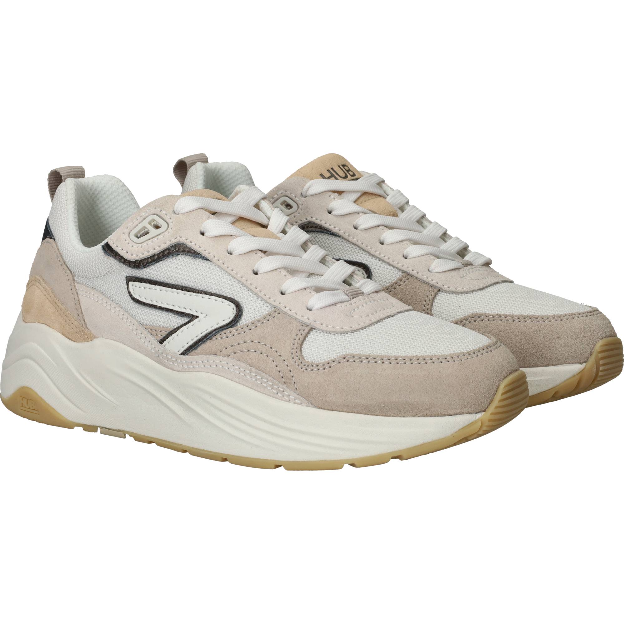 Hub Glide S43 Sneakers Dames Beige, sneaker voor dames – foto 2
