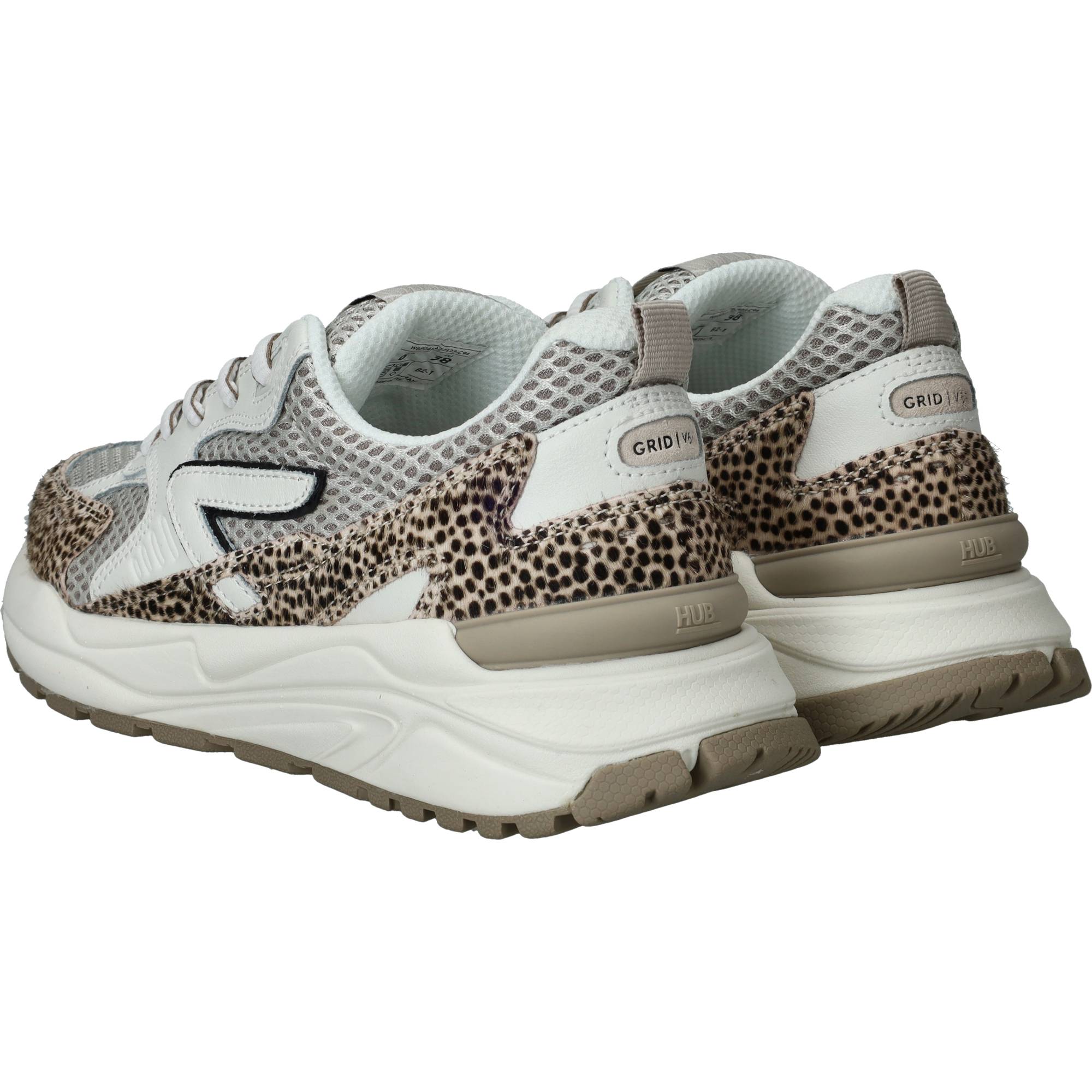 Hub Grid M52 Sneakers Dames Beige, sneaker voor dames – foto 3