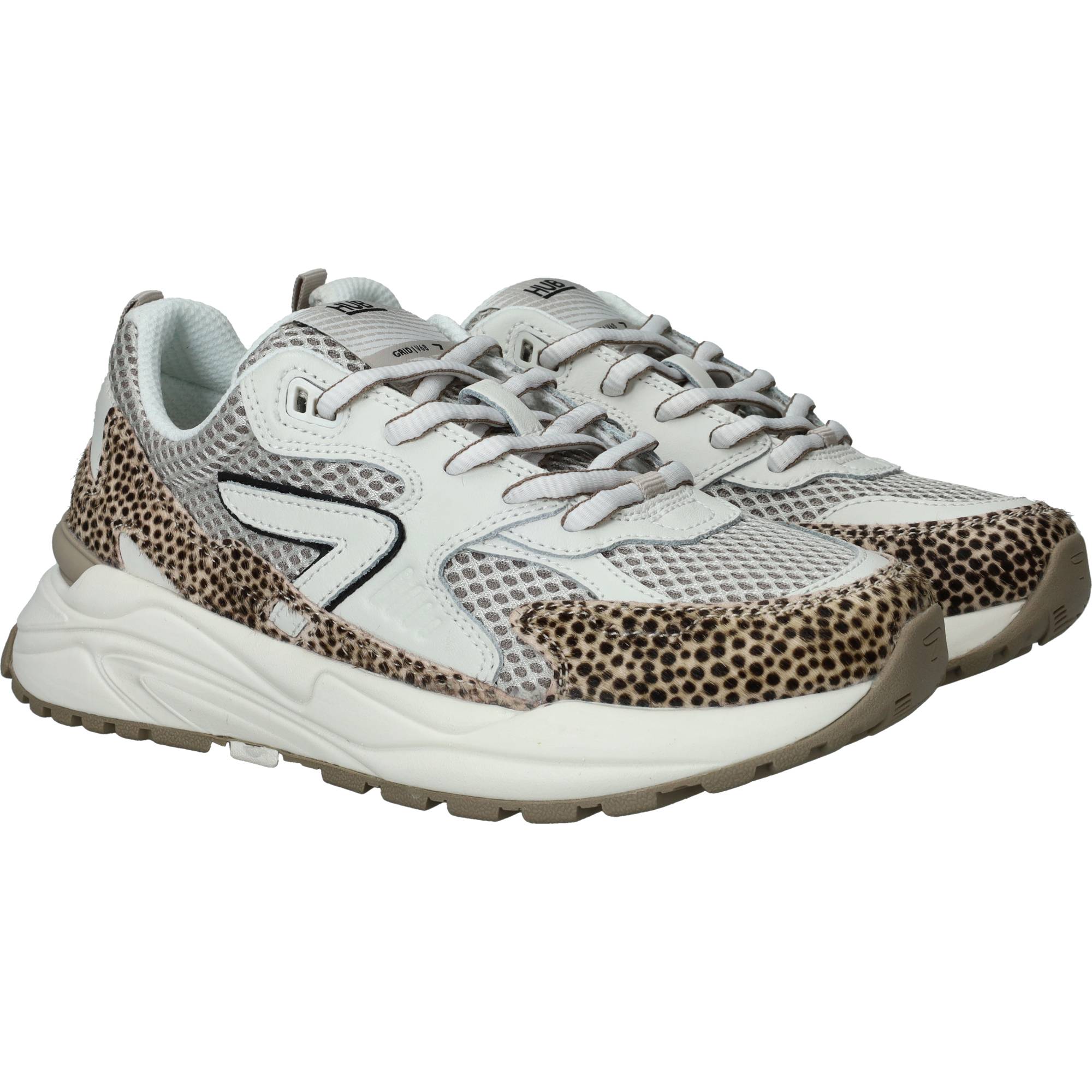 Hub Grid M52 Sneakers Dames Beige, sneaker voor dames – foto 2