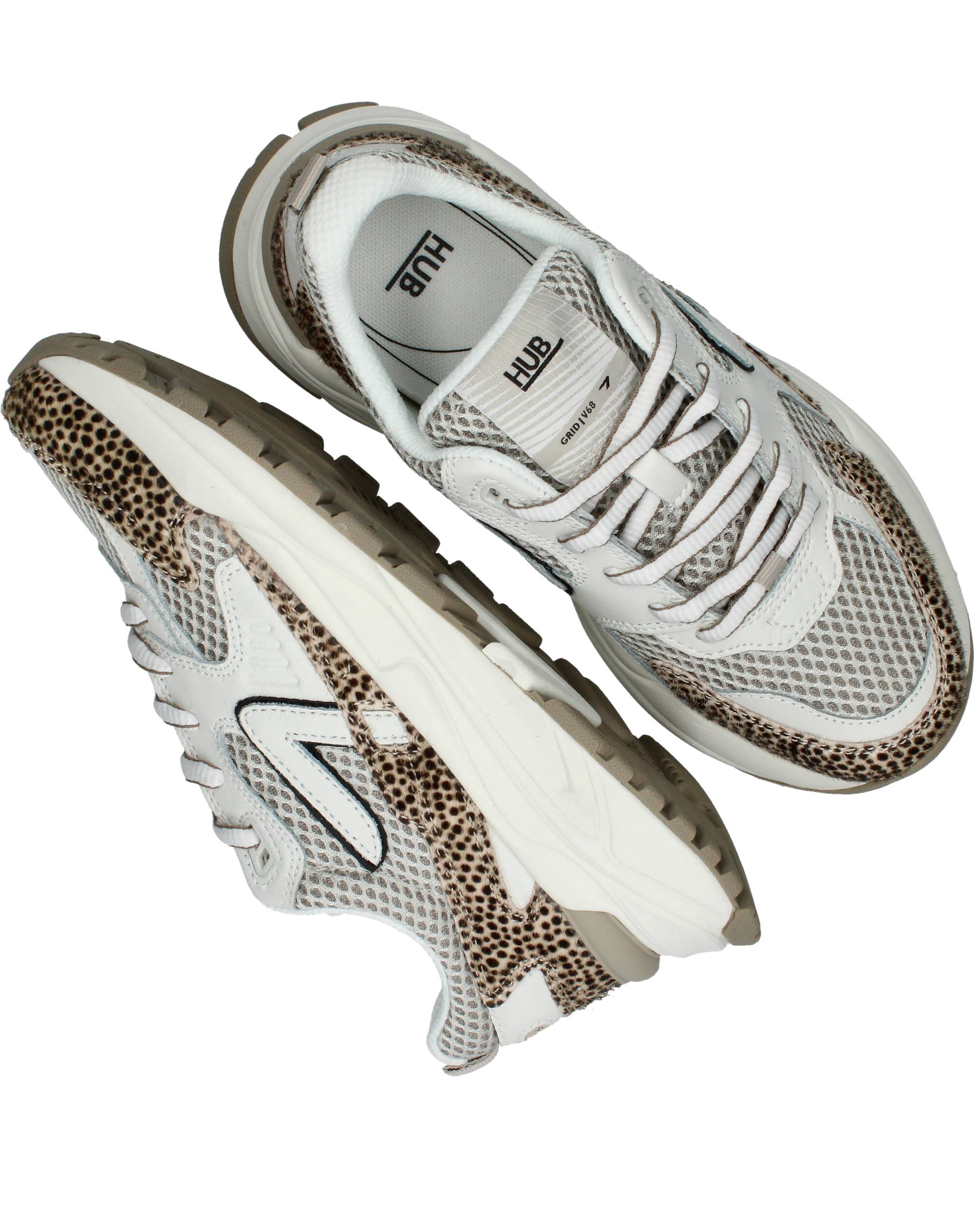 Hub Grid M52 Sneakers Dames Beige, sneaker voor dames – foto 4