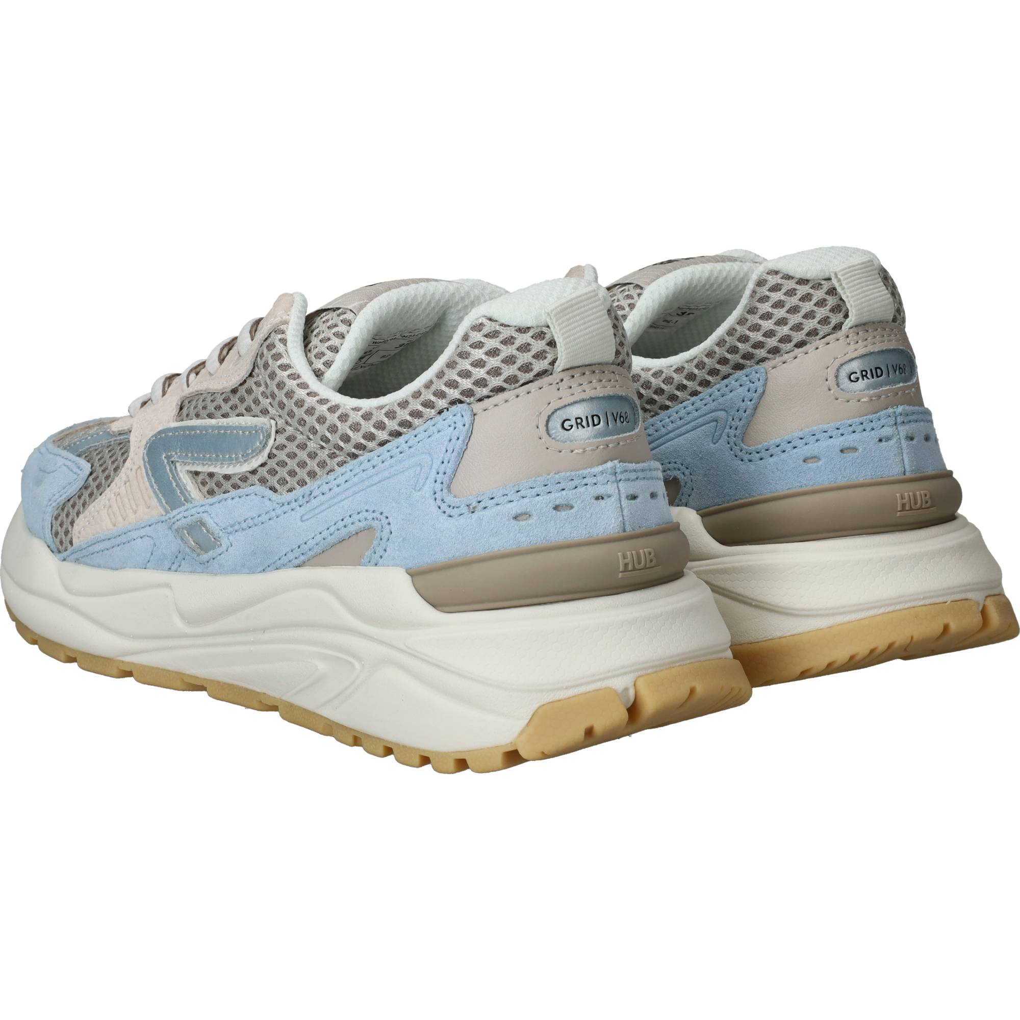 Hub Grid M49 Sneakers Dames Blauw, sneaker voor dames – foto 3