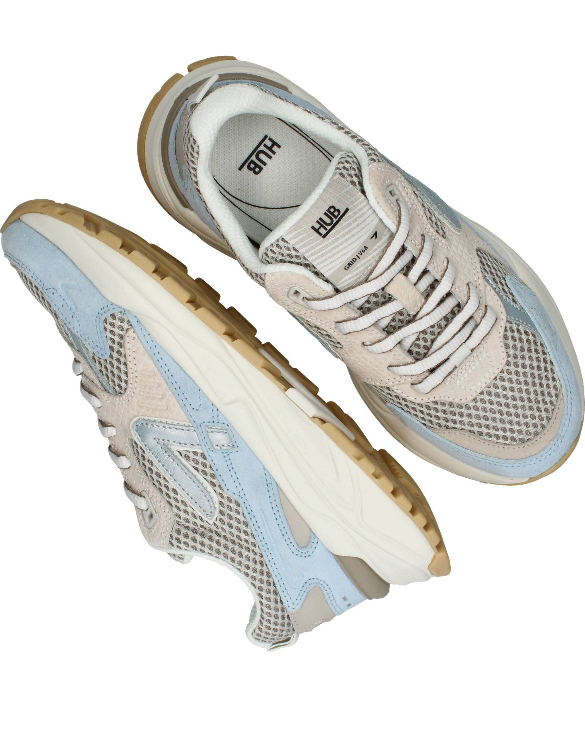 Hub Grid M49 Sneakers Dames Blauw, sneaker voor dames – foto 4