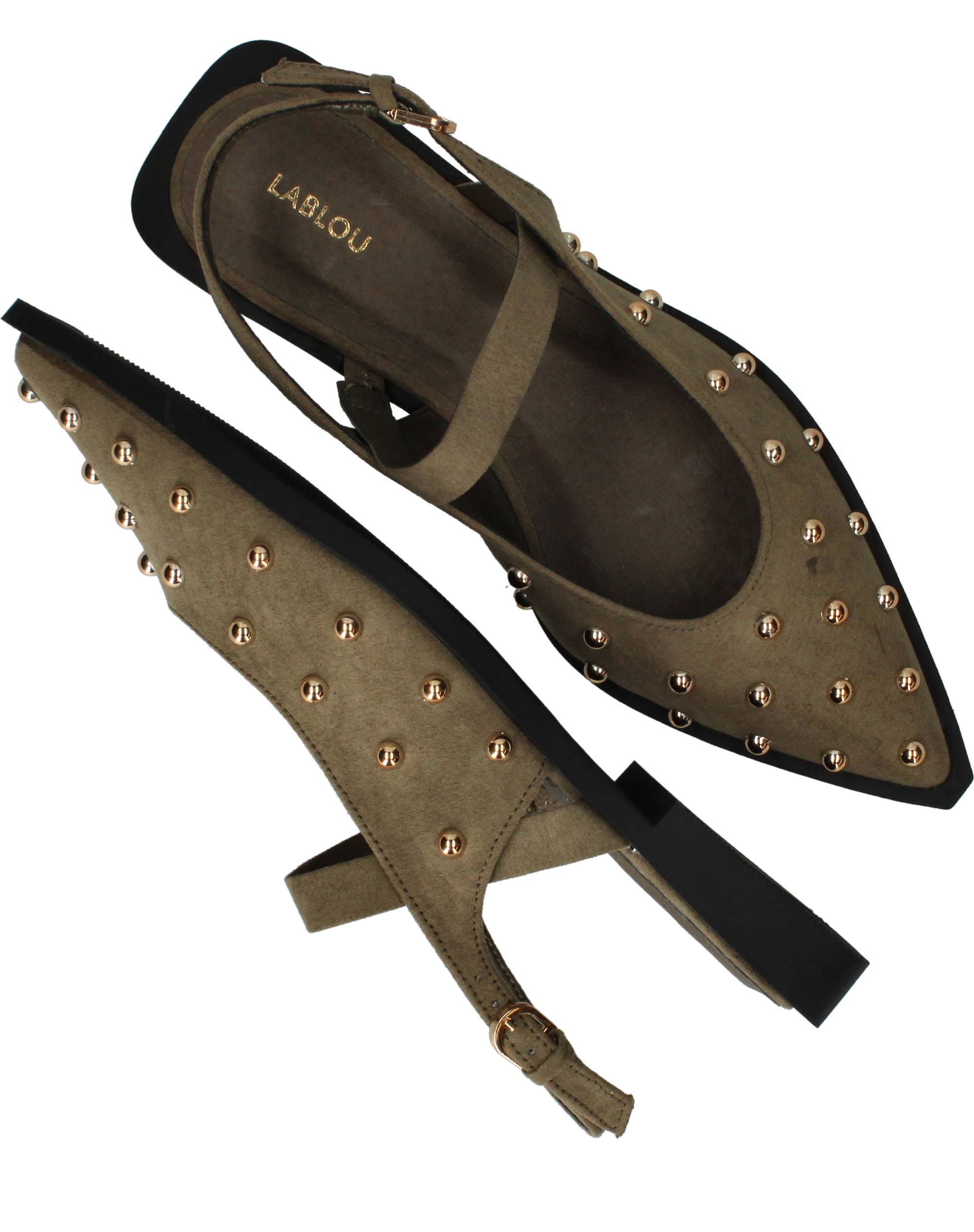 Lablou Slingbacks Dames Groen, slingback voor dames – foto 4