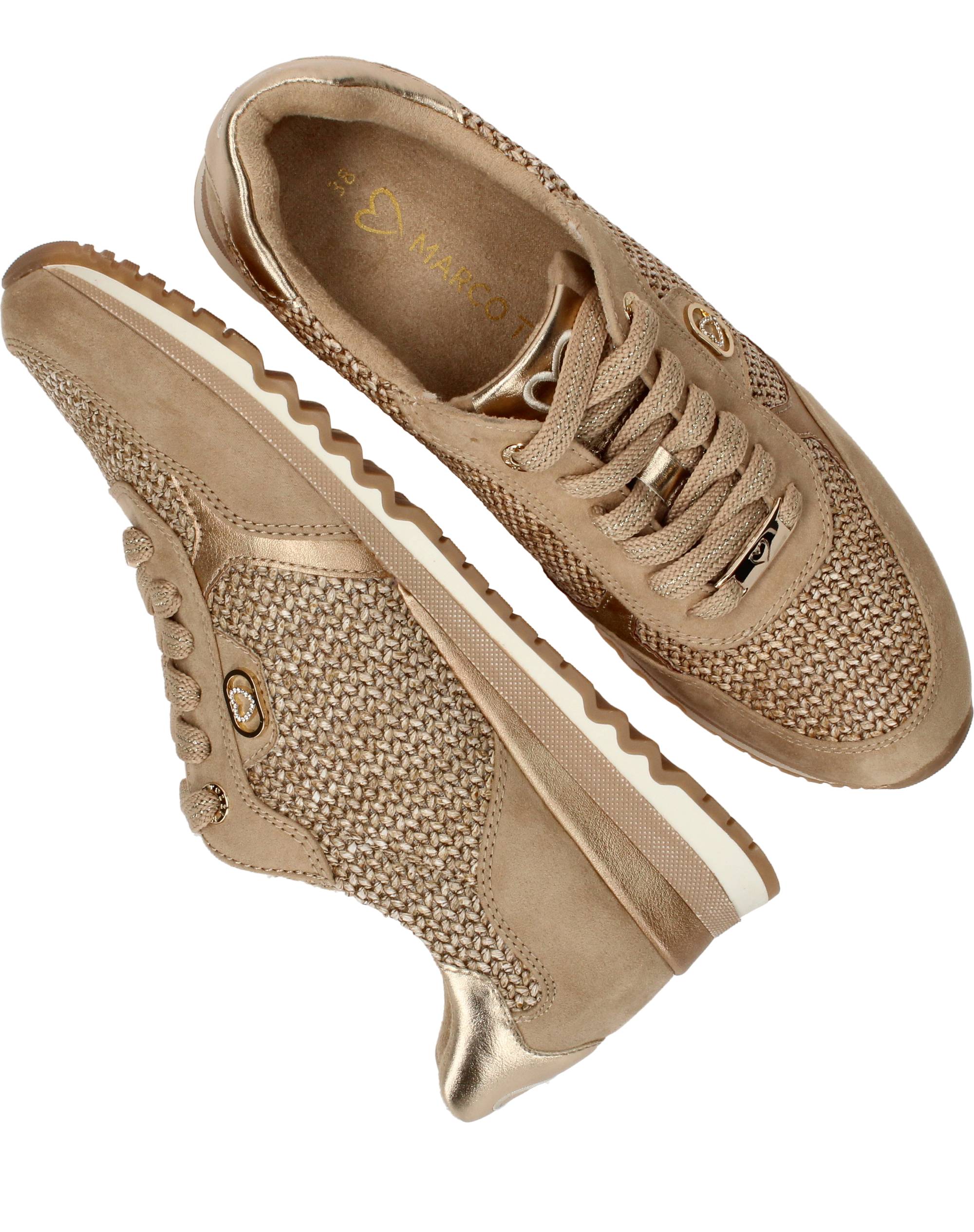 Marco Tozzi Sneakers Dames Beige, sneaker voor dames – foto 4