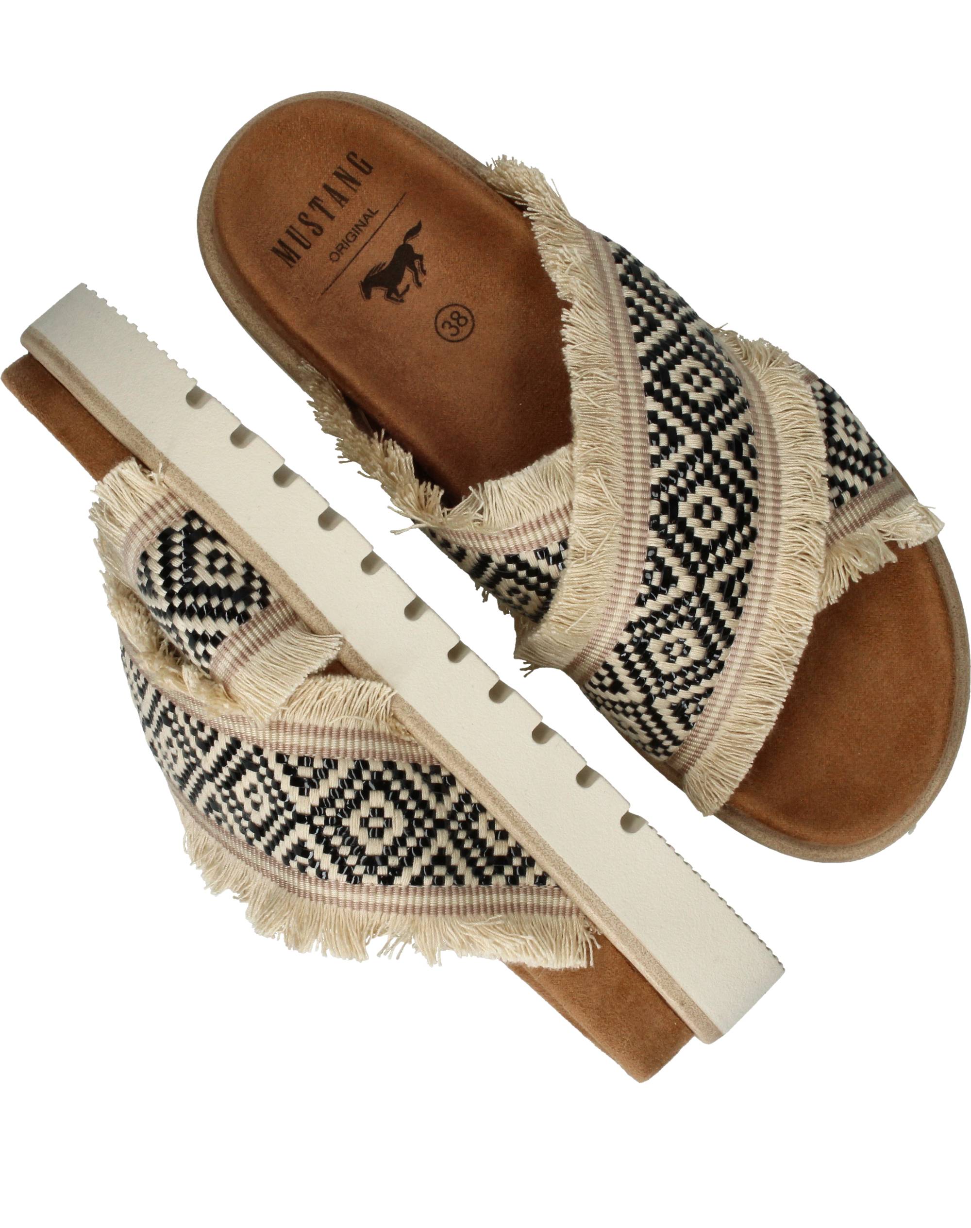 Mustang Slippers Dames Beige, slipper voor dames – foto 4
