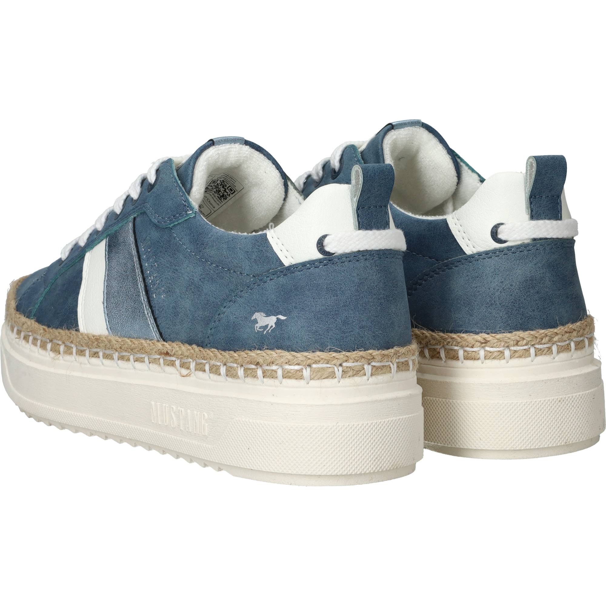 Mustang Sneakers Dames Blauw, sneaker voor dames – foto 3