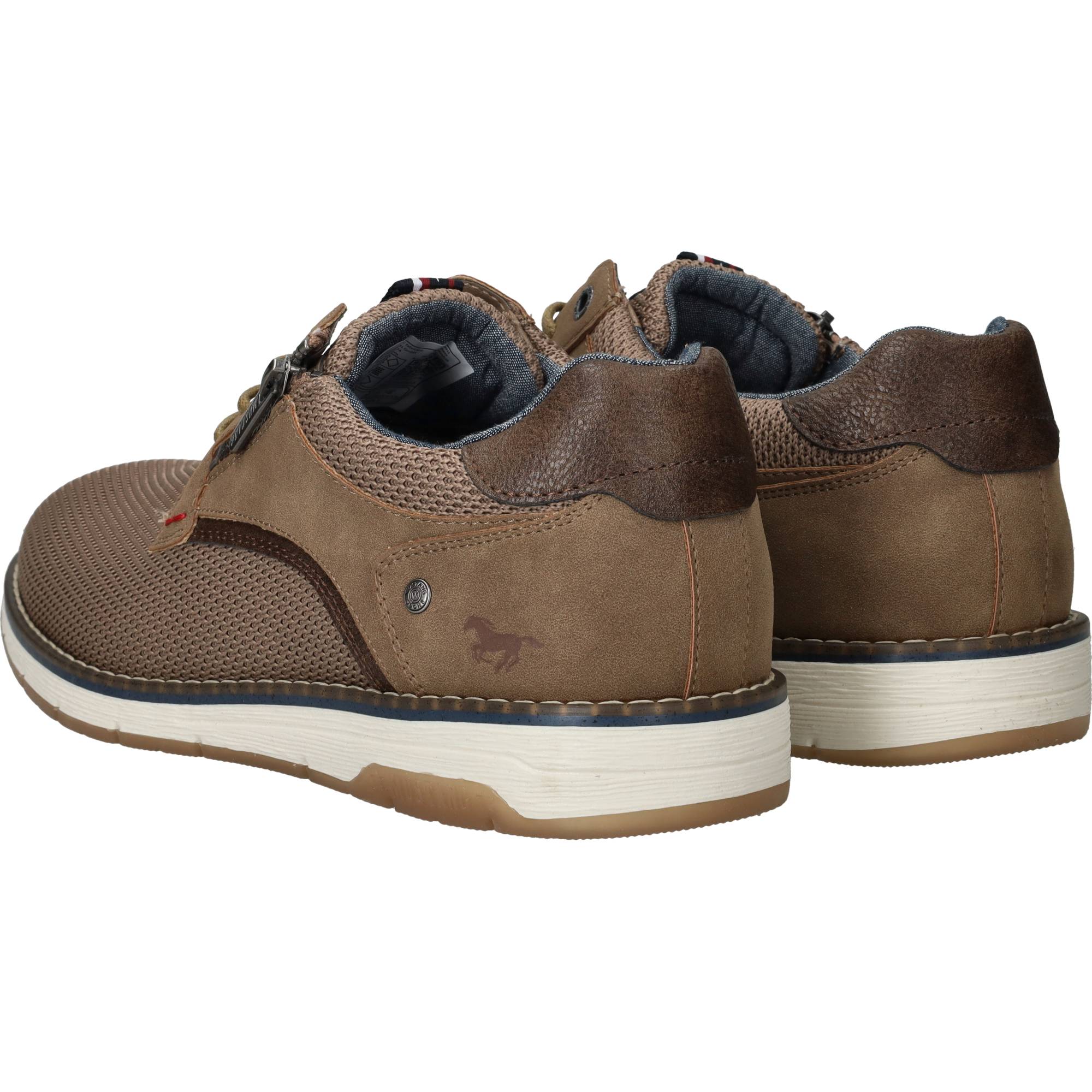 Mustang Veterschoenen Heren Taupe, veterschoen voor heren – foto 3