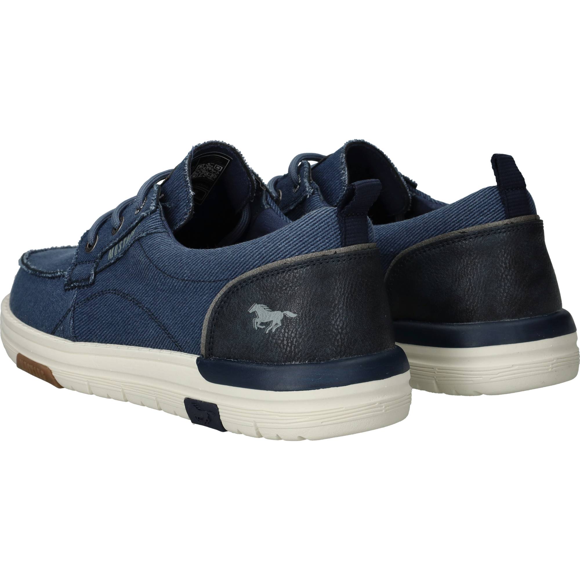 Mustang Veterschoenen Heren Blauw, veterschoen voor heren – foto 3
