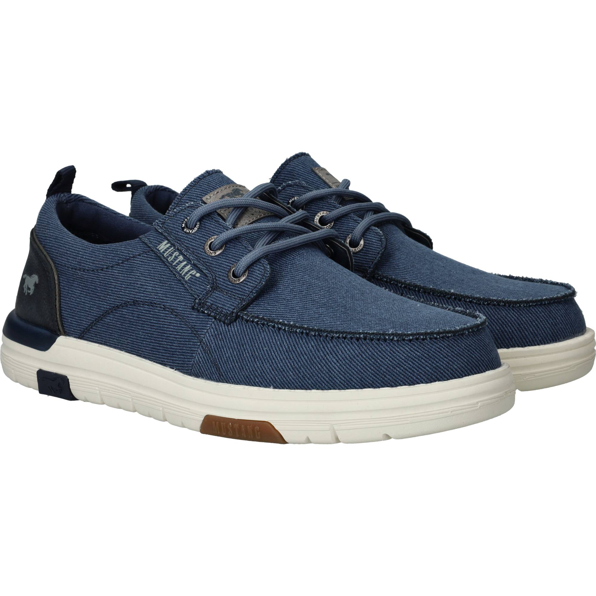 Mustang Veterschoenen Heren Blauw, veterschoen voor heren – foto 2