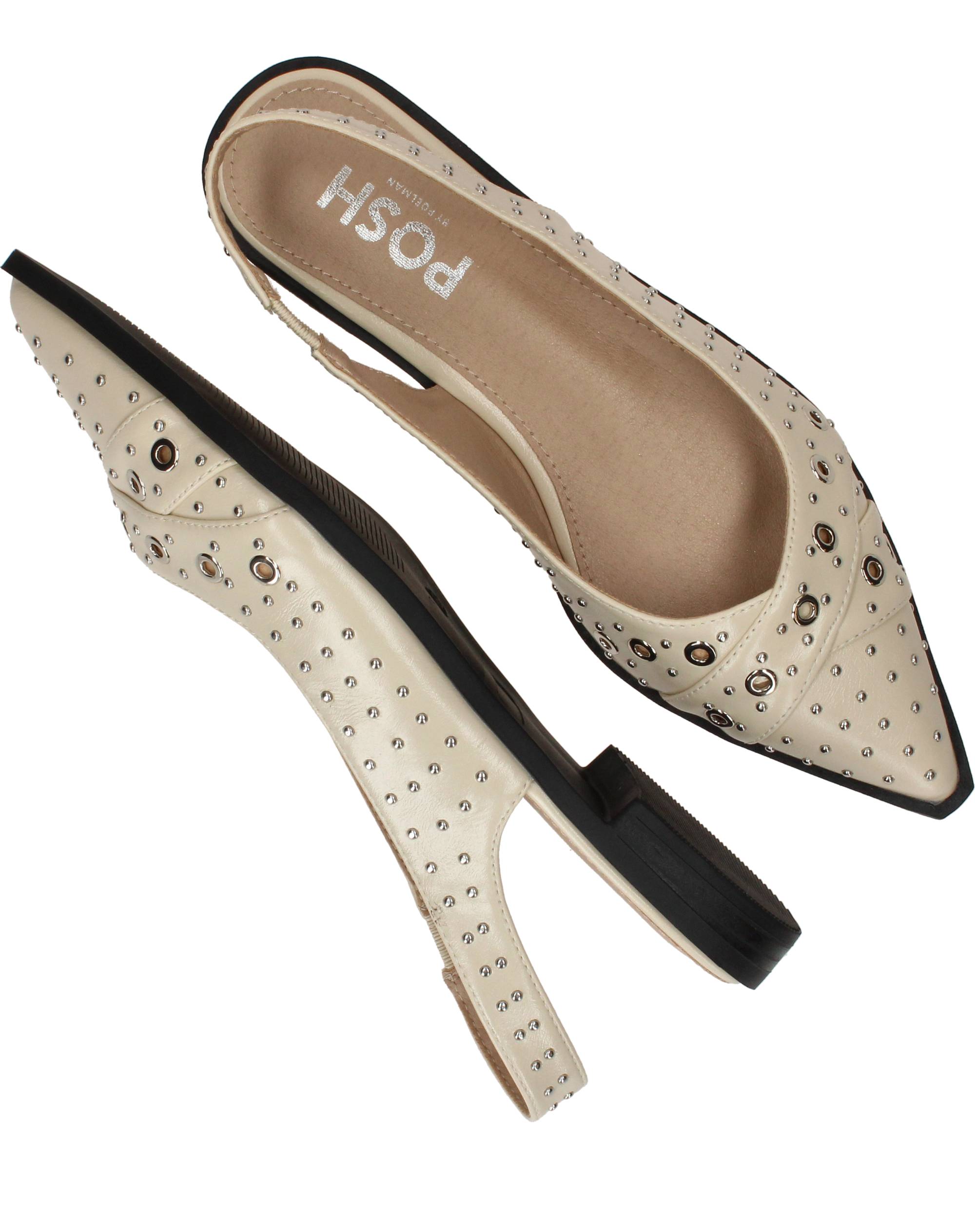 POSH By Poelman Slingbacks Dames Beige, slingback voor dames – foto 8