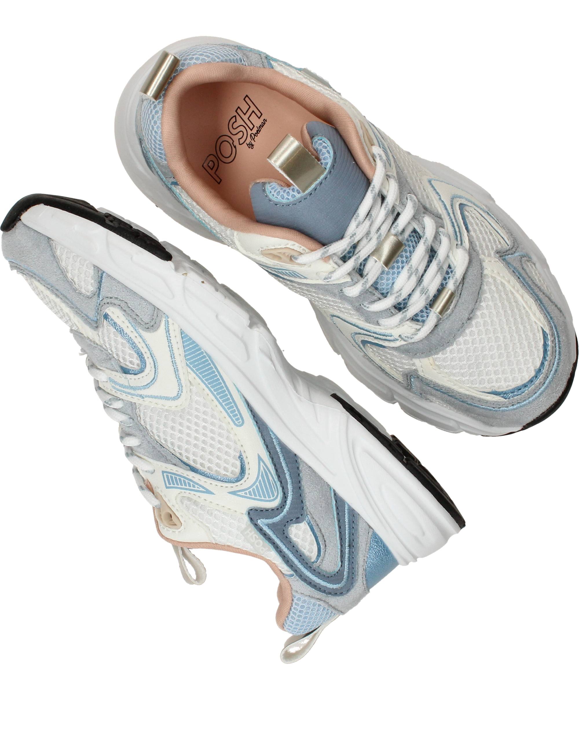 POSH By Poelman Sneakers Meisjes Blauw, sneaker voor meisjes – foto 4