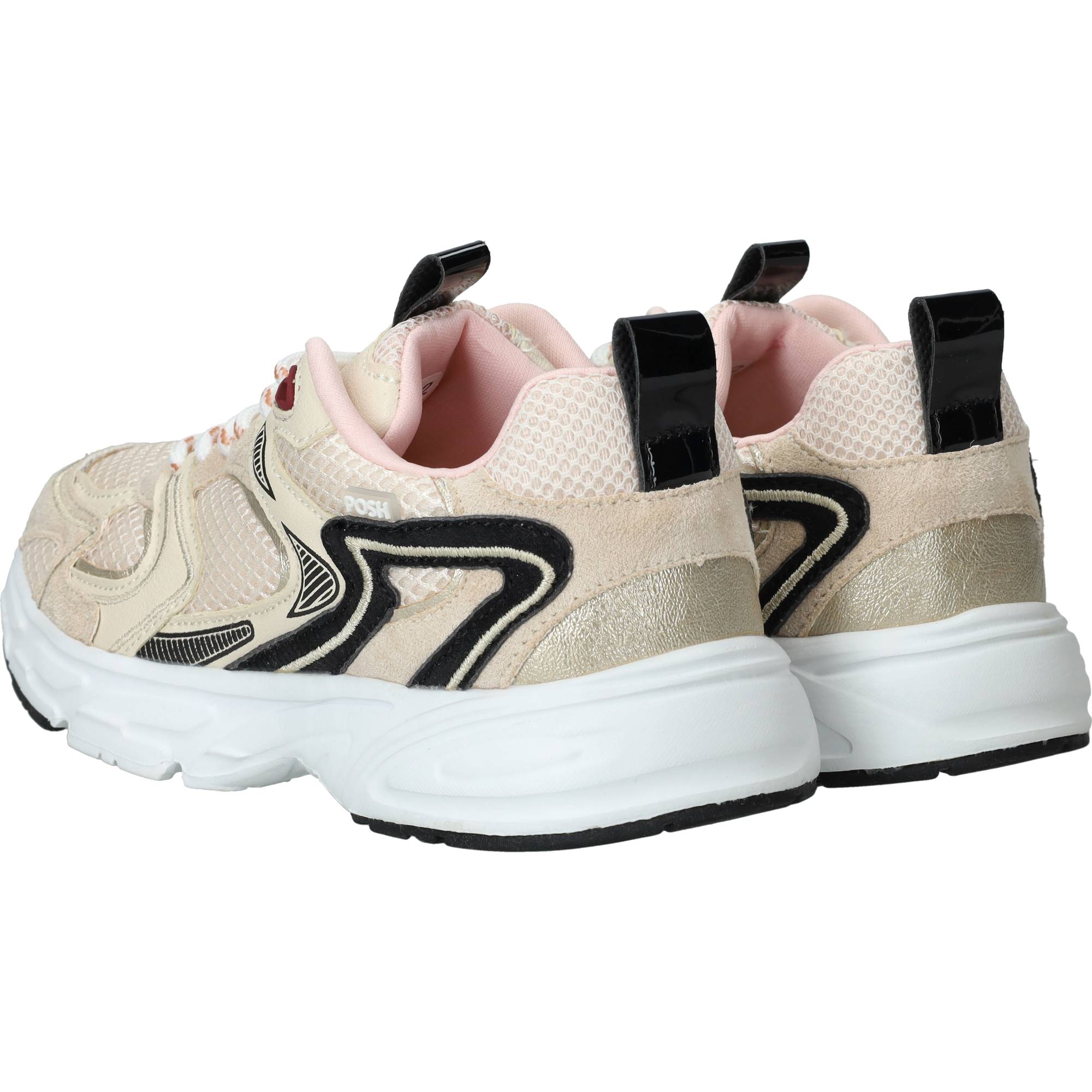 POSH By Poelman Sneakers Meisjes Beige, sneaker voor meisjes – foto 3