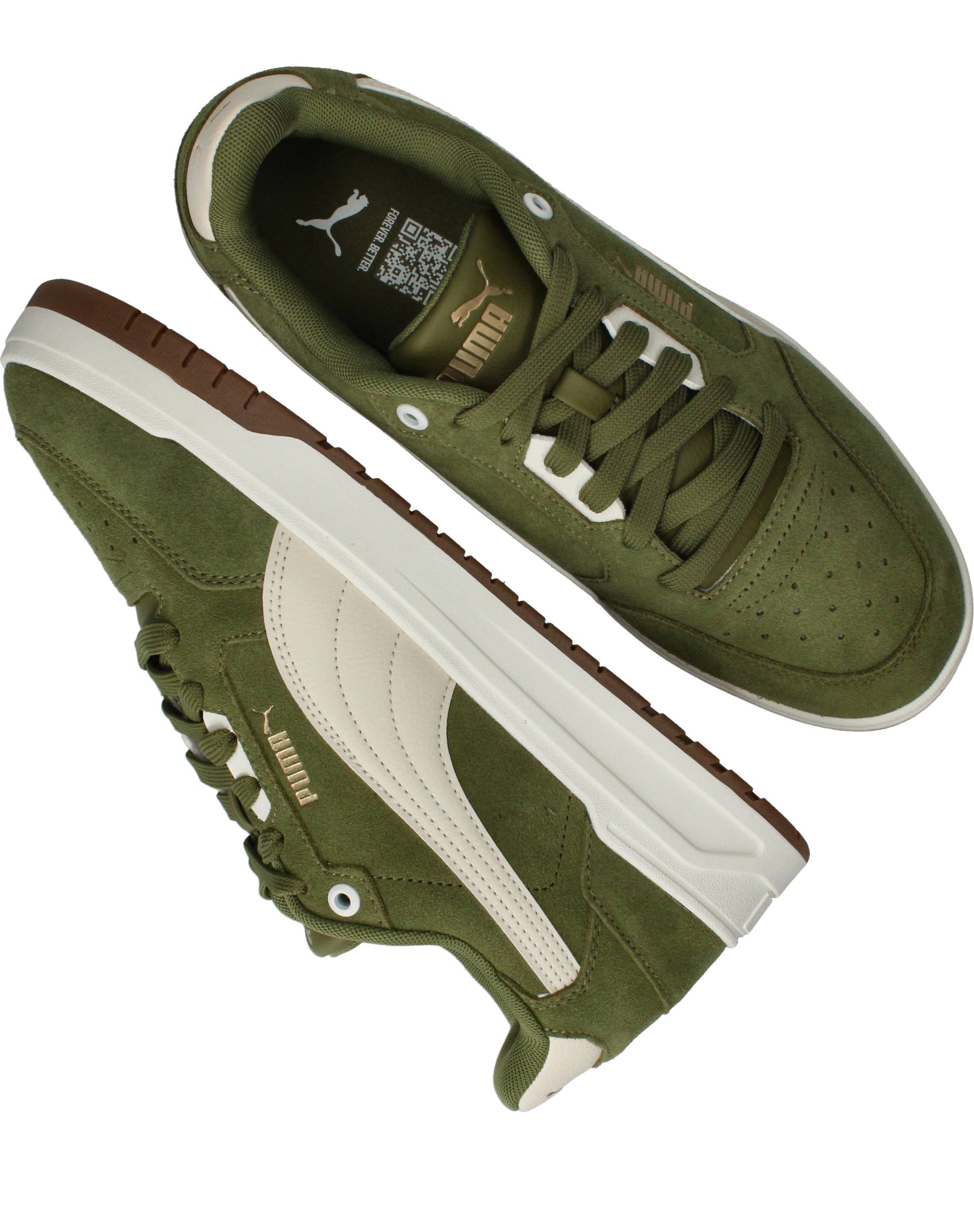 Puma Shuffle Downtown SD Sneakers Heren Groen, sneaker voor heren – foto 4