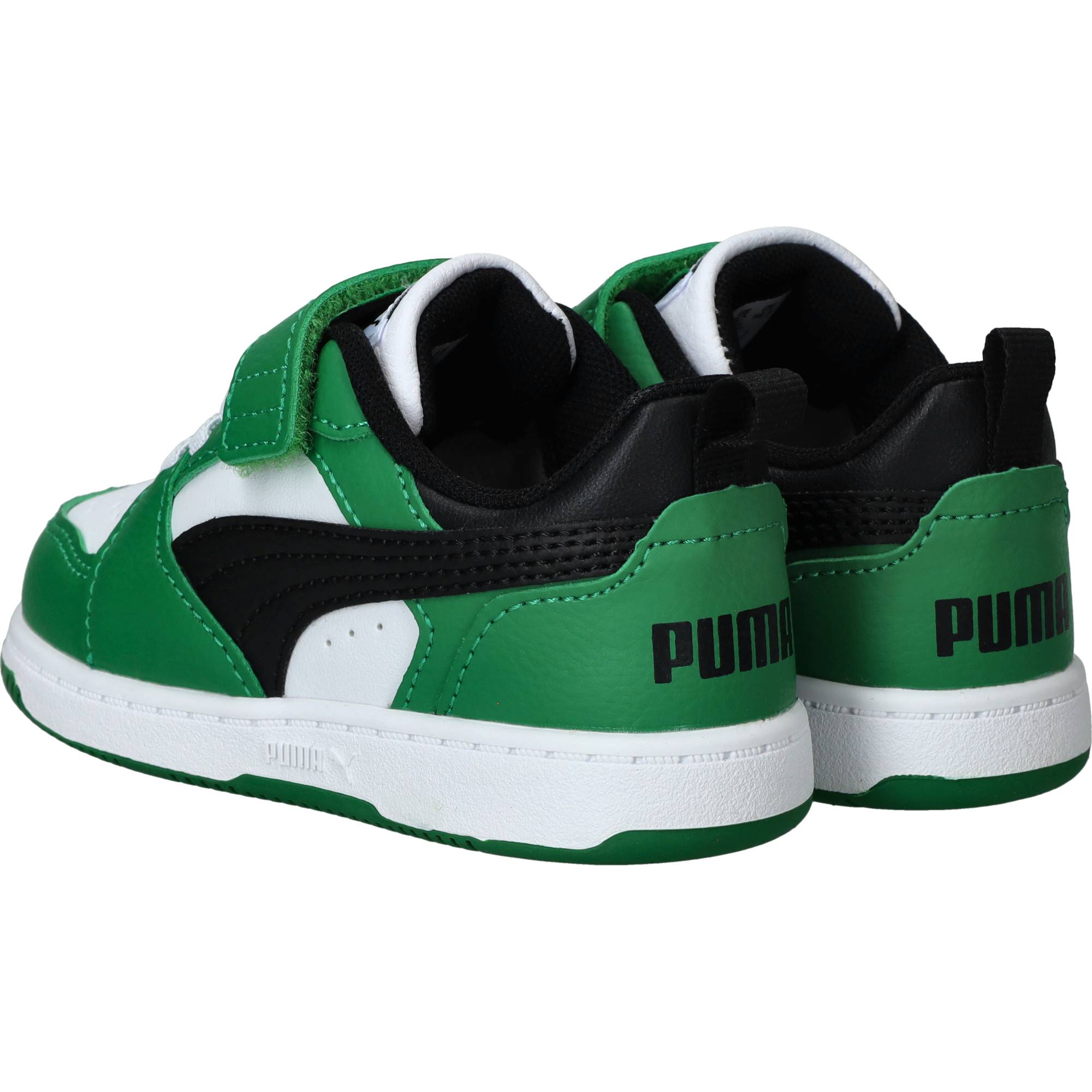 Puma Rebound V6 Low Sneakers Jongens Groen, sneaker voor jongens – foto 3