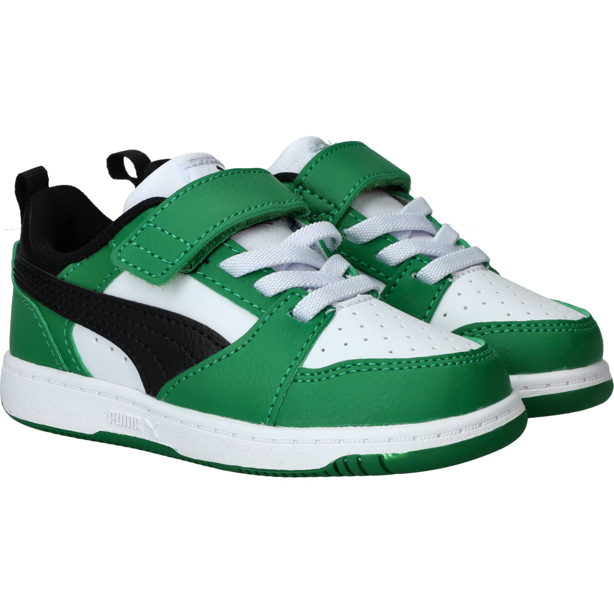 Puma Rebound V6 Low Sneakers Jongens Groen, sneaker voor jongens – foto 2