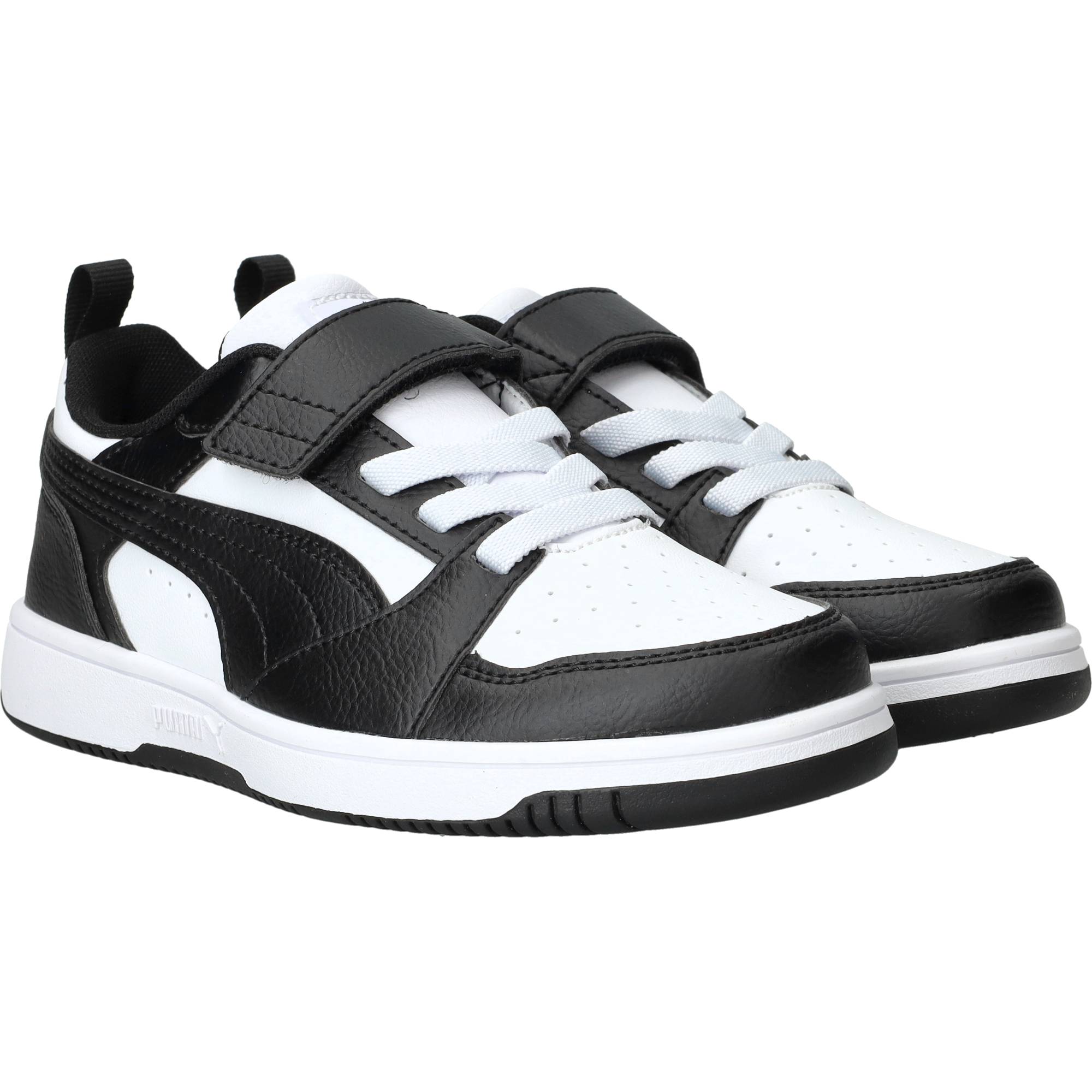 Puma Rebound V6 Lo Sneakers Jongens Zwart