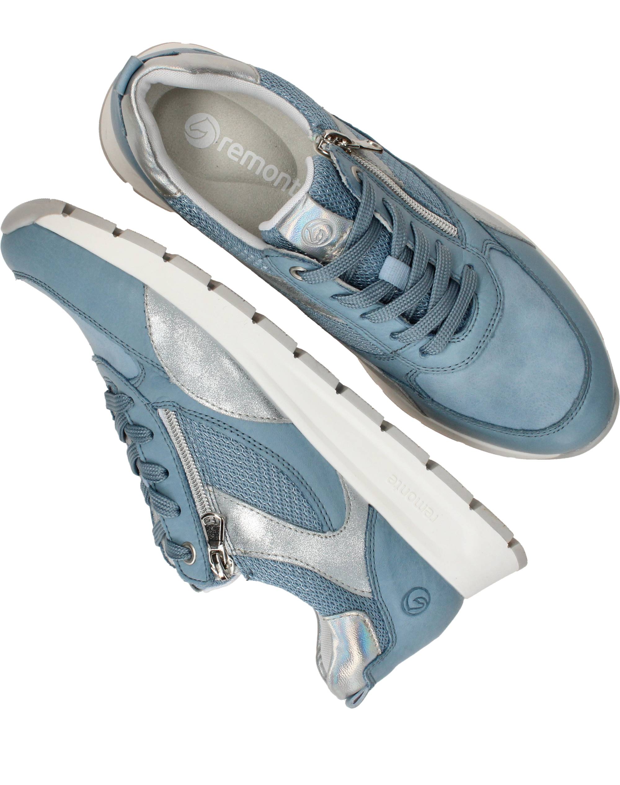Remonte Sneakers Dames Blauw, sneaker voor dames – foto 4