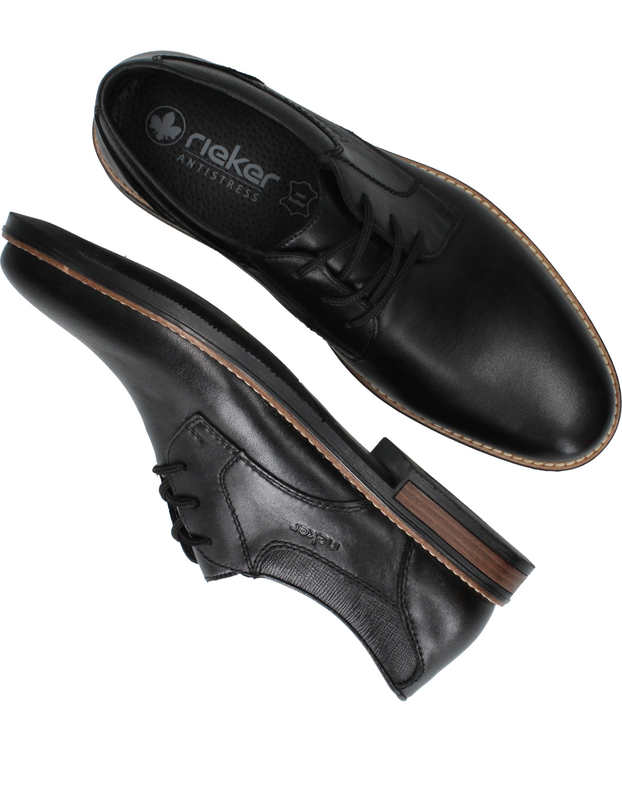 Rieker Veterschoenen Heren Zwart, veterschoen voor heren – foto 4