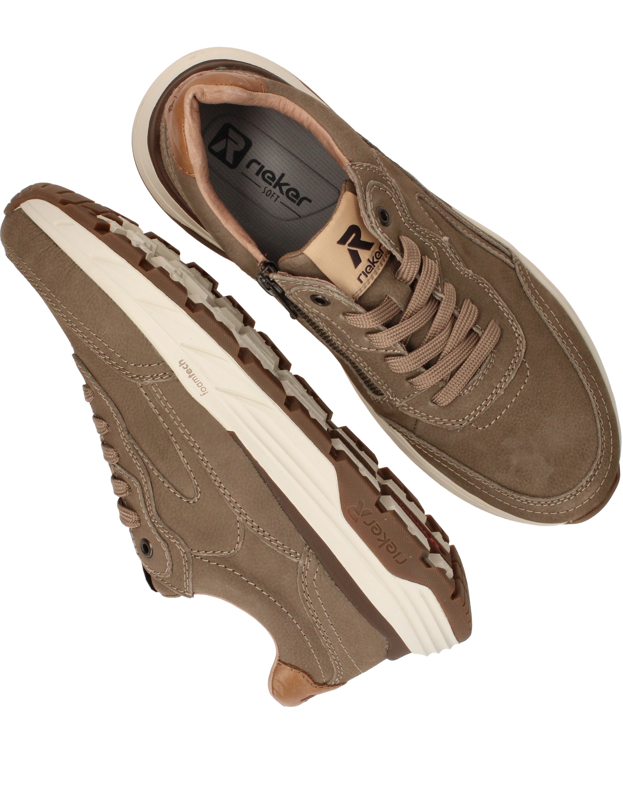 Rieker Sport Sneakers Heren Taupe, sneaker voor heren – foto 4