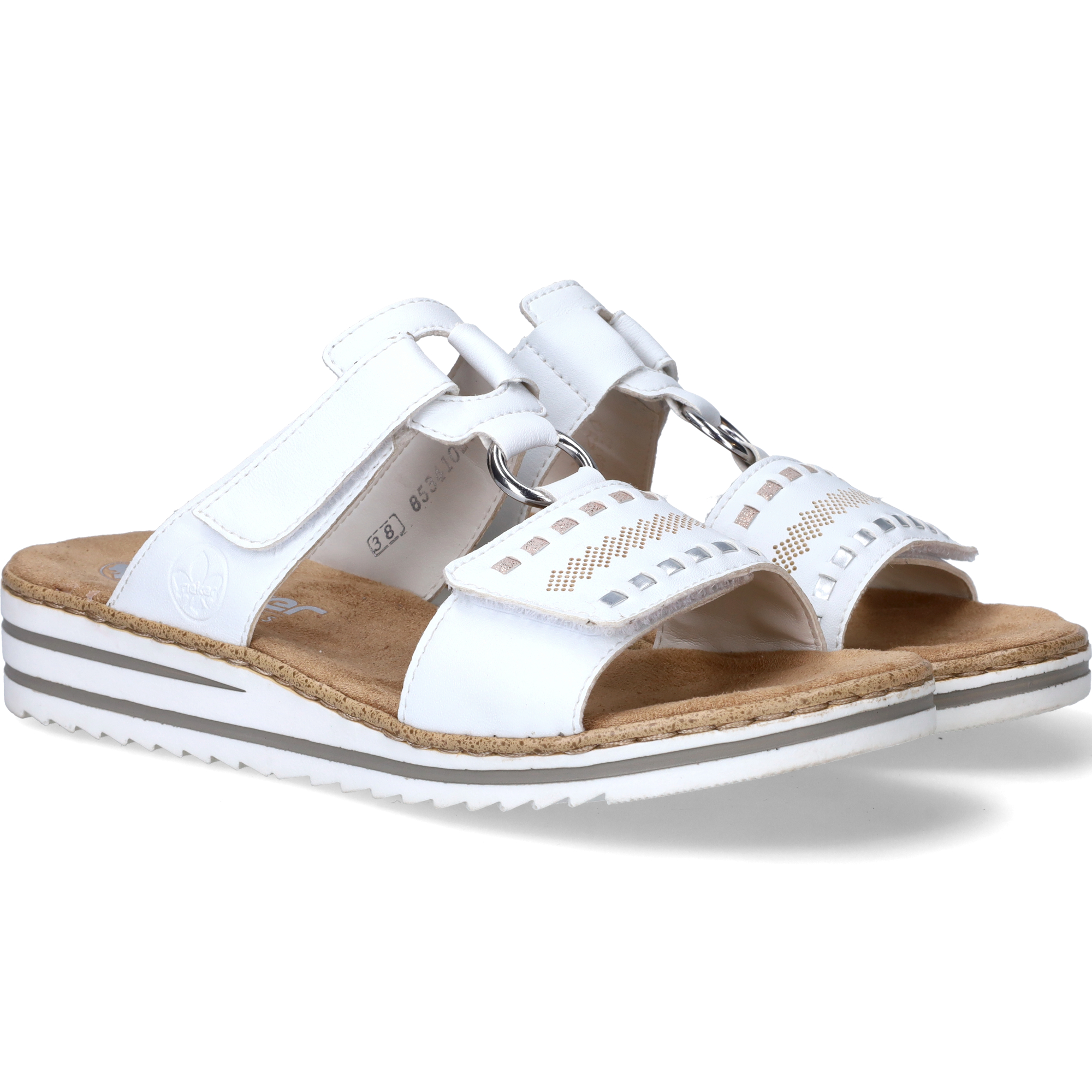 Rieker Slippers Dames Wit, slipper voor dames – foto 4