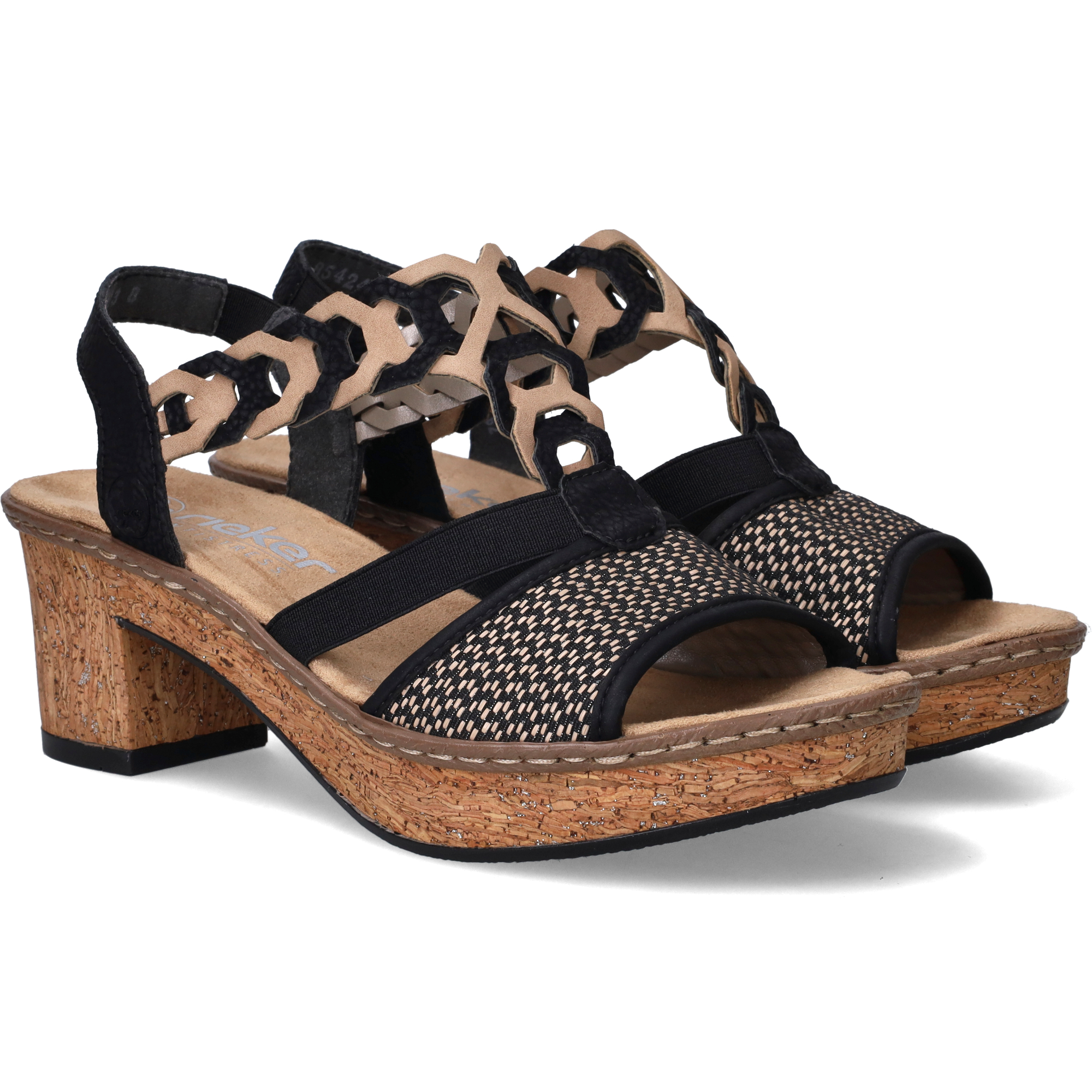 Rieker Sandalettes Dames Zwart, sandalet voor dames – foto 4