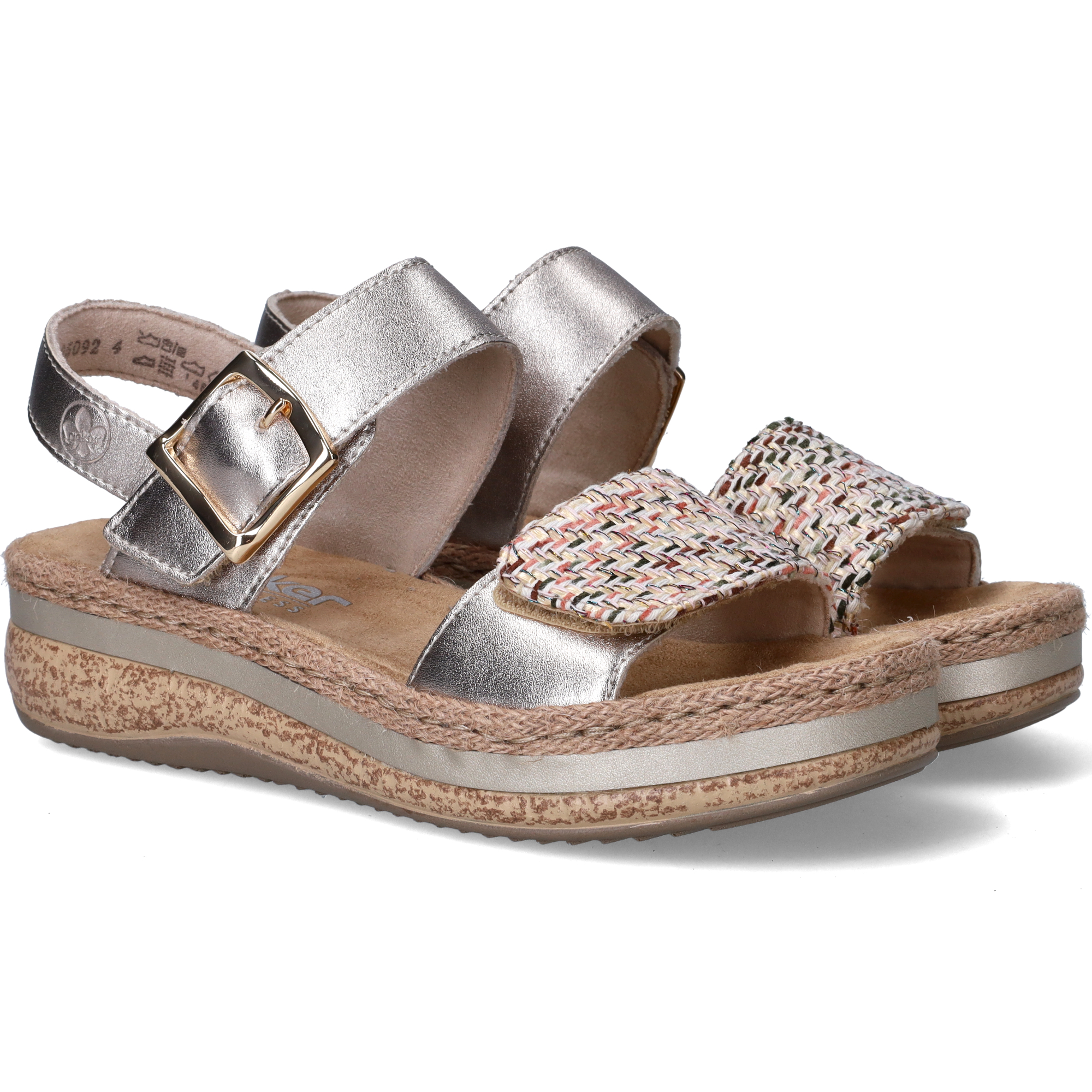 Rieker Sandalen Dames Goud, sandaal voor dames – foto 4
