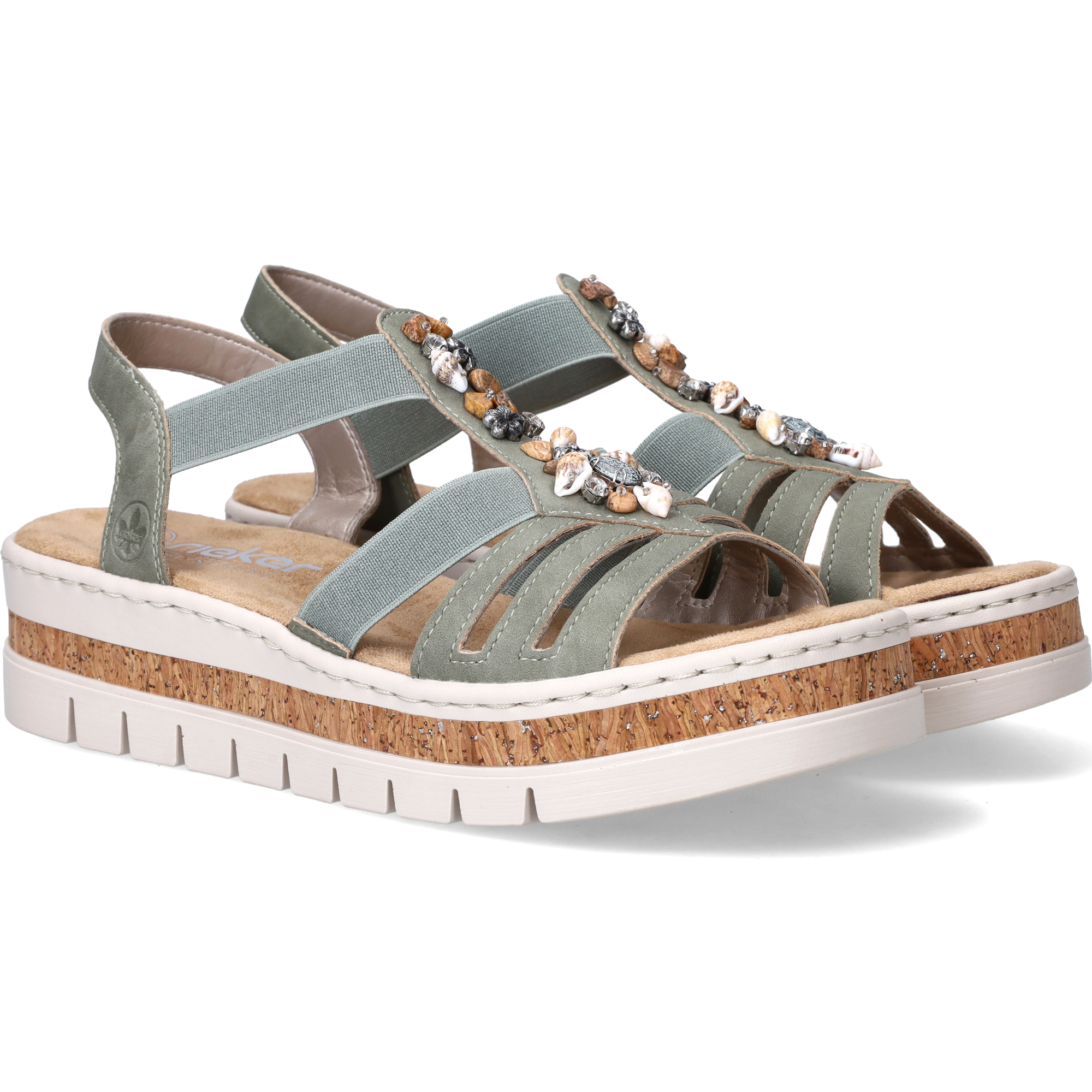 Rieker Sandalen Dames Groen, sandaal voor dames – foto 4
