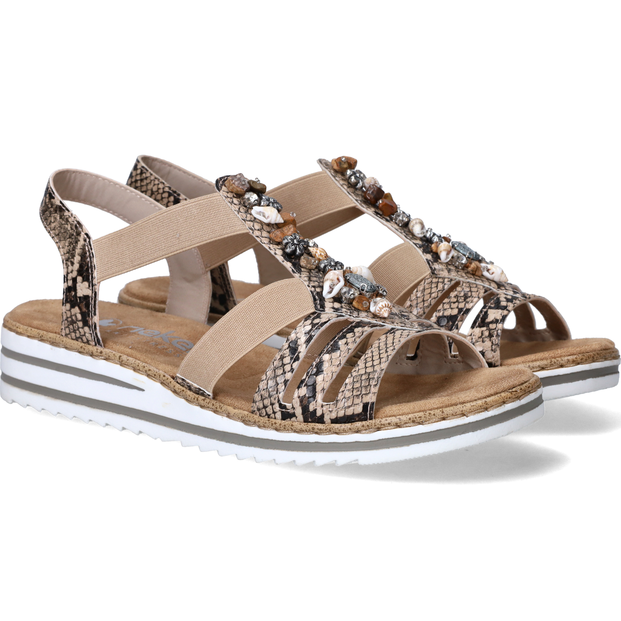 Rieker Sandalen Dames Beige, sandaal voor dames – foto 8
