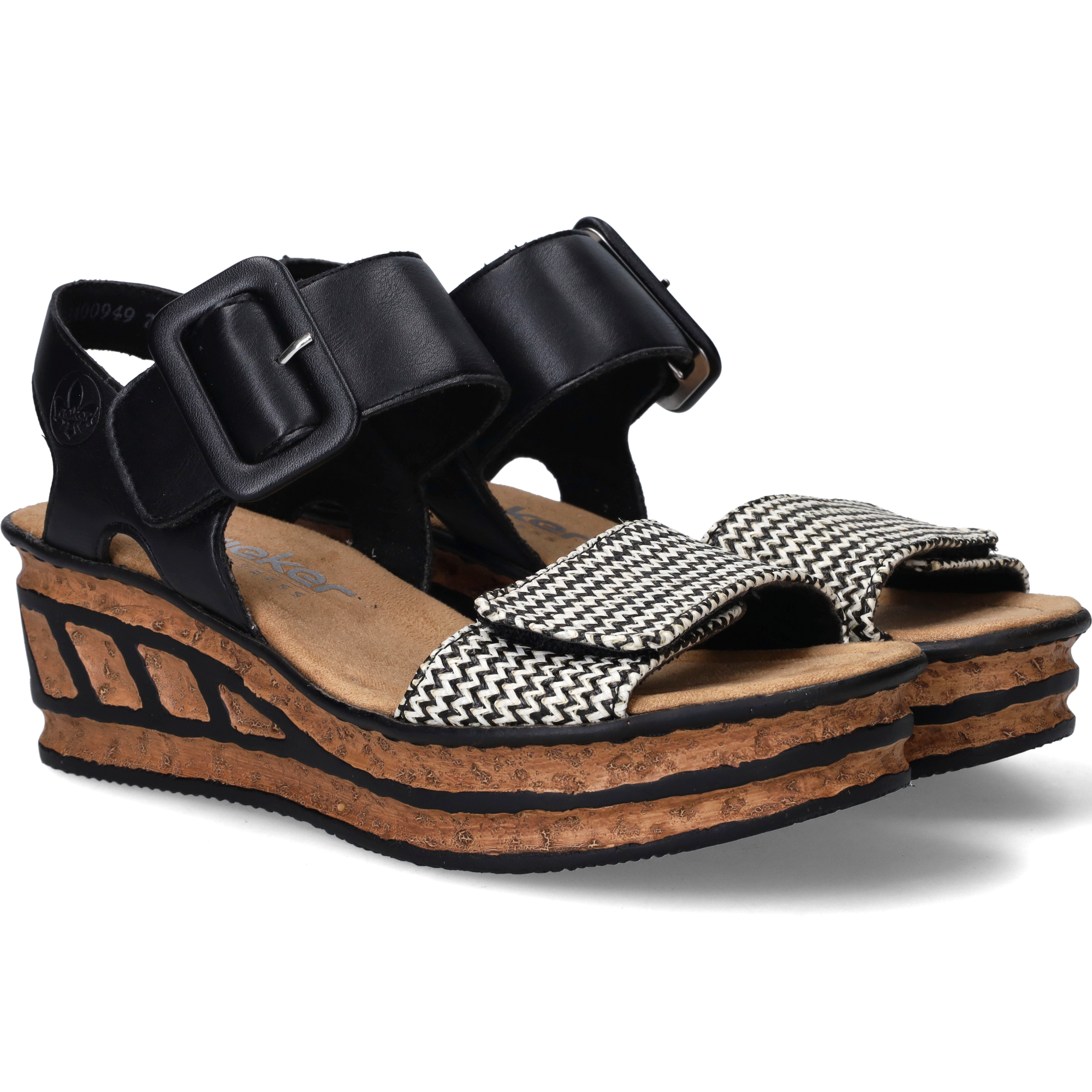Rieker Sandalen Dames Zwart, sandaal voor dames – foto 4