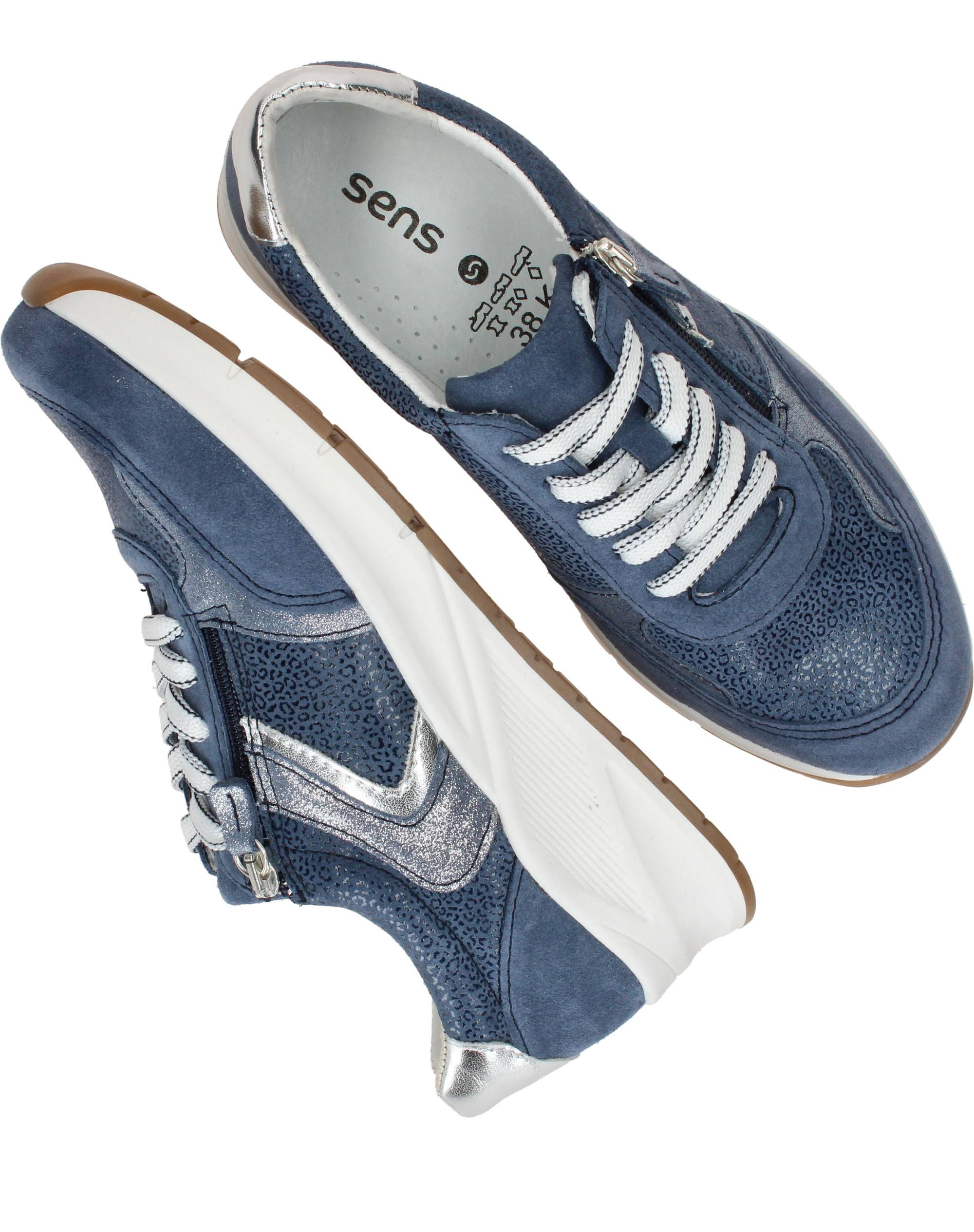 Sens Sneakers Dames Blauw, sneaker voor dames – foto 8