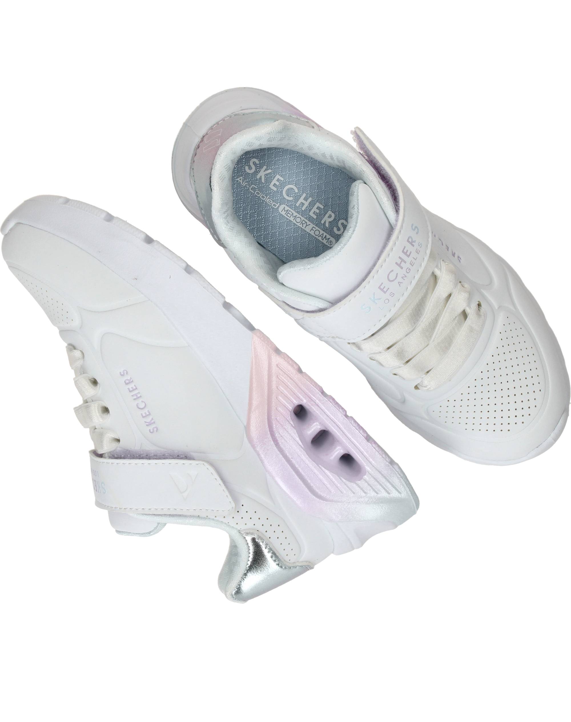 Skechers Uno Lite 2.0 Vivid Metallic Sneakers Meisjes Wit – foto 3