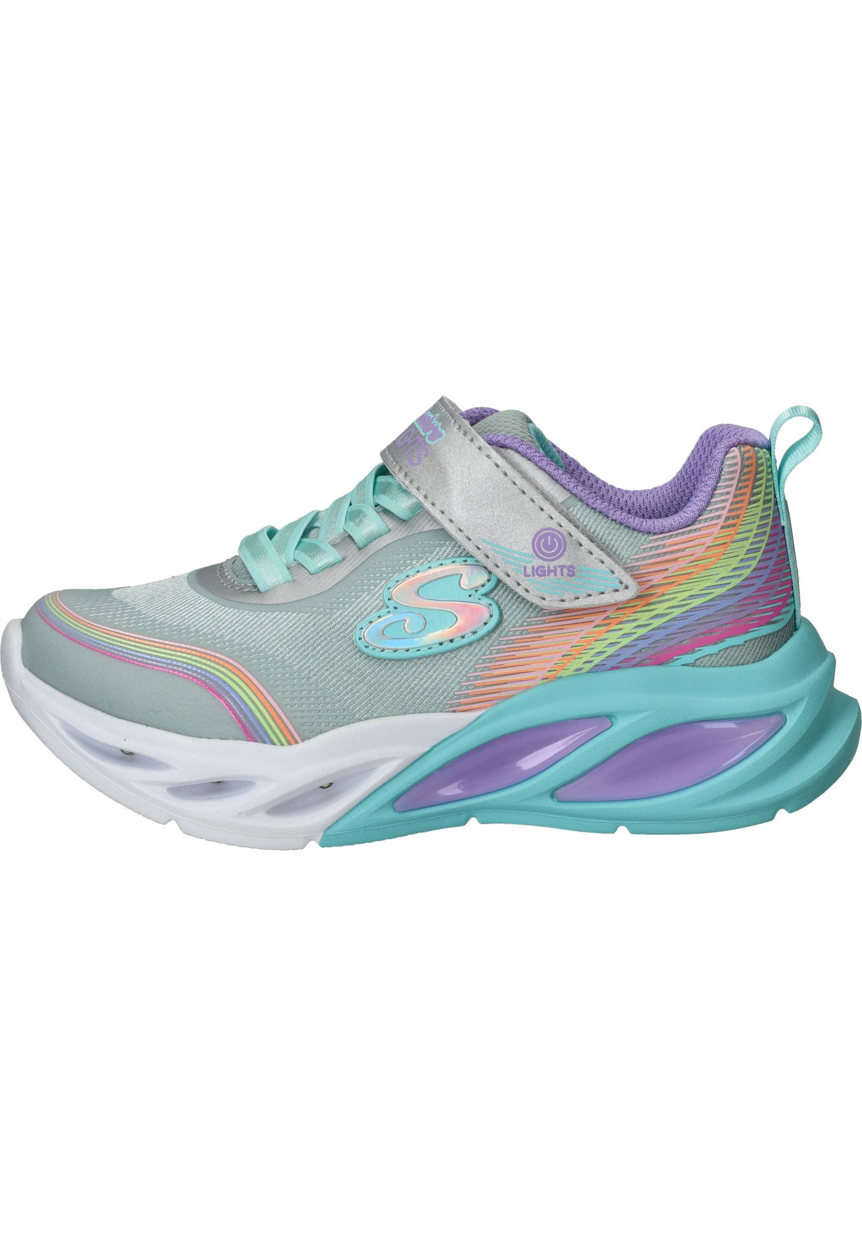Skechers Cosmic Glow Rainbow Beam Sneakers Meisjes Blauw – foto 6 van 6