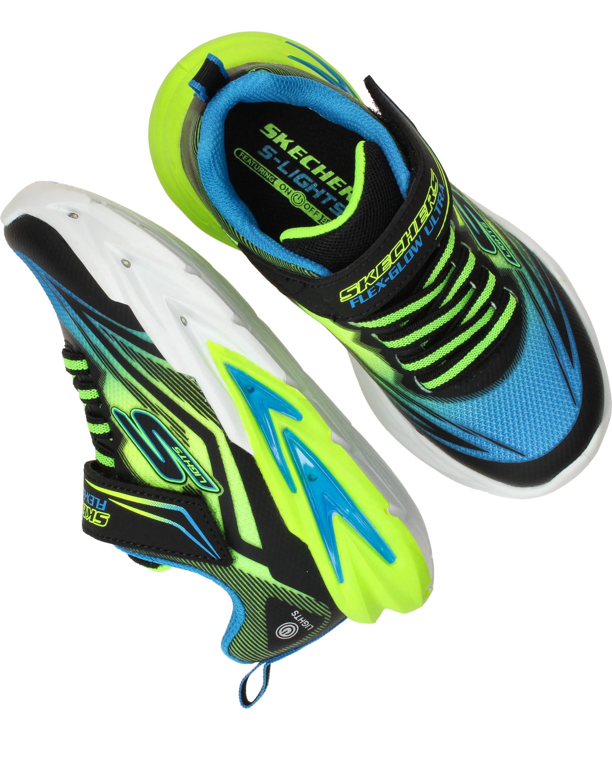 Skechers S Lights Flex Glow Ultra Sneakers Jongens Groen, sneaker voor jongens – foto 4