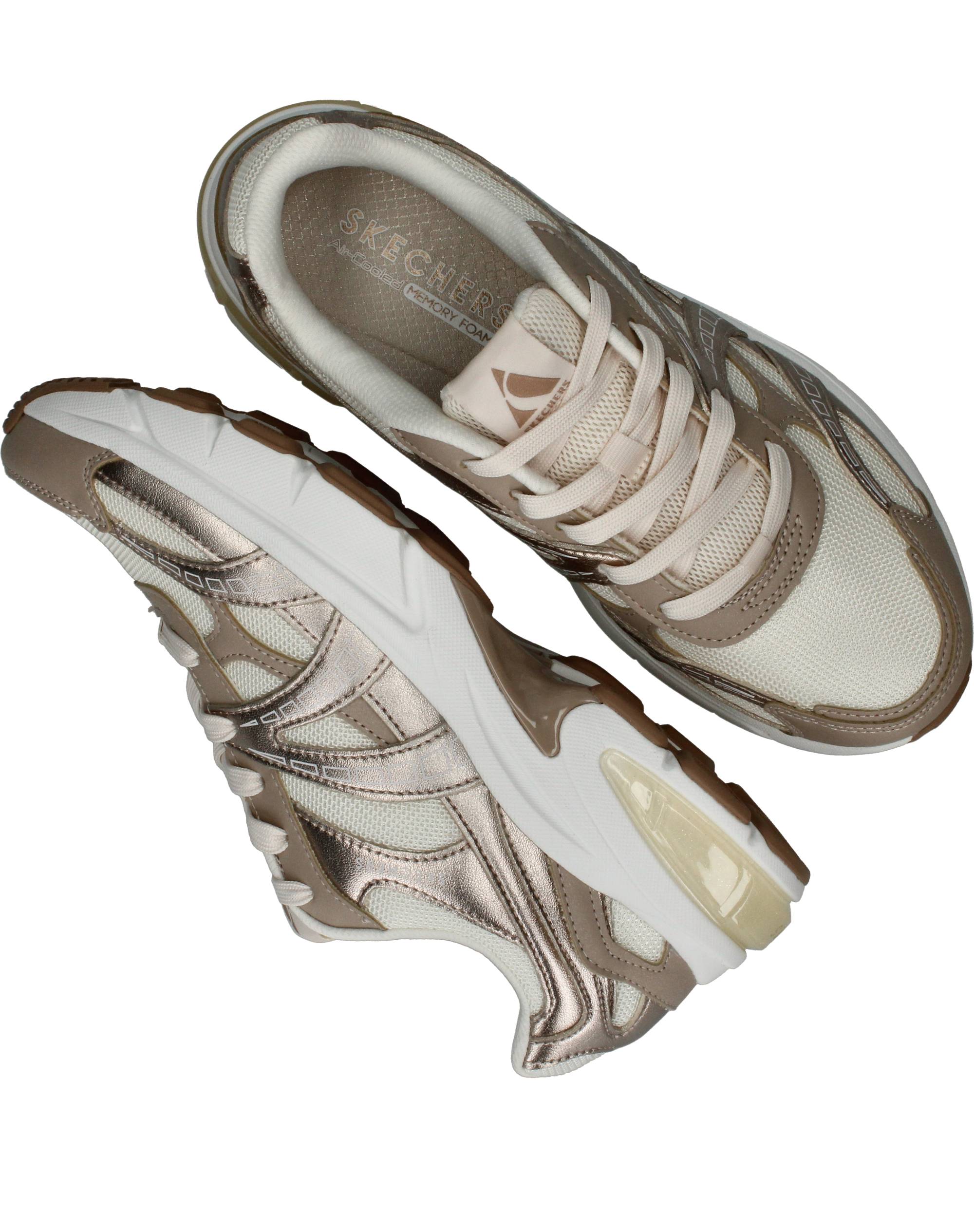 Skechers Shadow Stellar 90 Sneakers Dames Beige, sneaker voor dames – foto 4