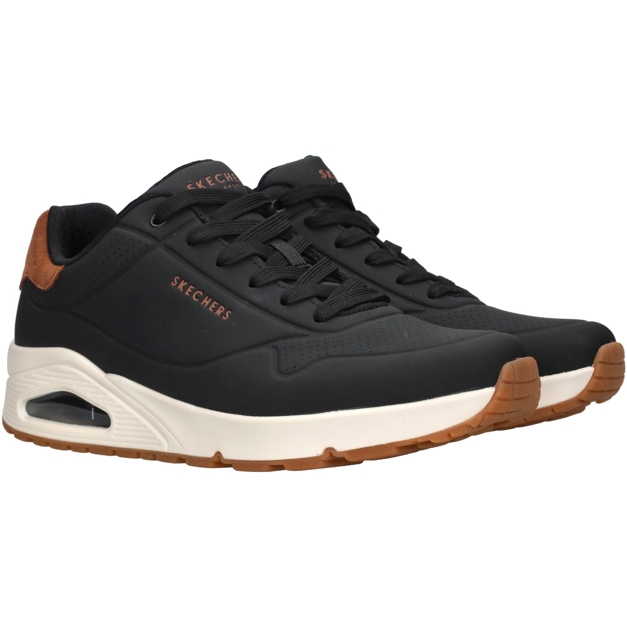Skechers Uno Suited On Air Sneakers Heren Zwart, sneaker voor heren – foto 2