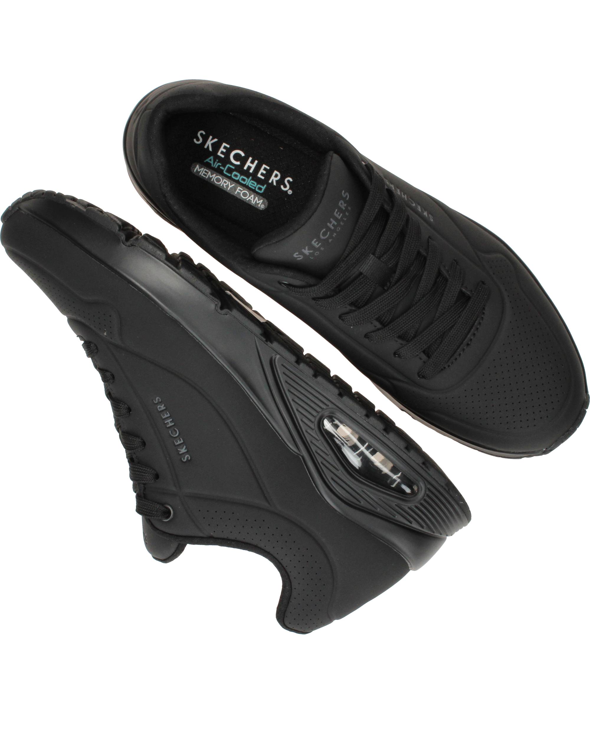 Skechers Uno Stand On Air Sneakers Heren Zwart, sneaker voor heren – foto 4